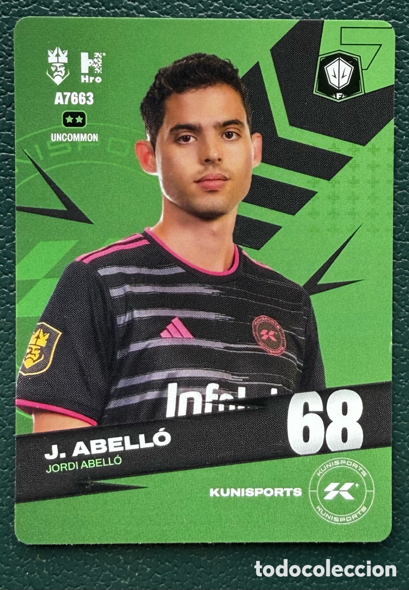 Cromos de f&uacute;tbol: A7663 JORDI ABELLO KUNISPORTS FICHAS ALBUM KINGS LEAGUE INFOJOBS 2024 KOLEX