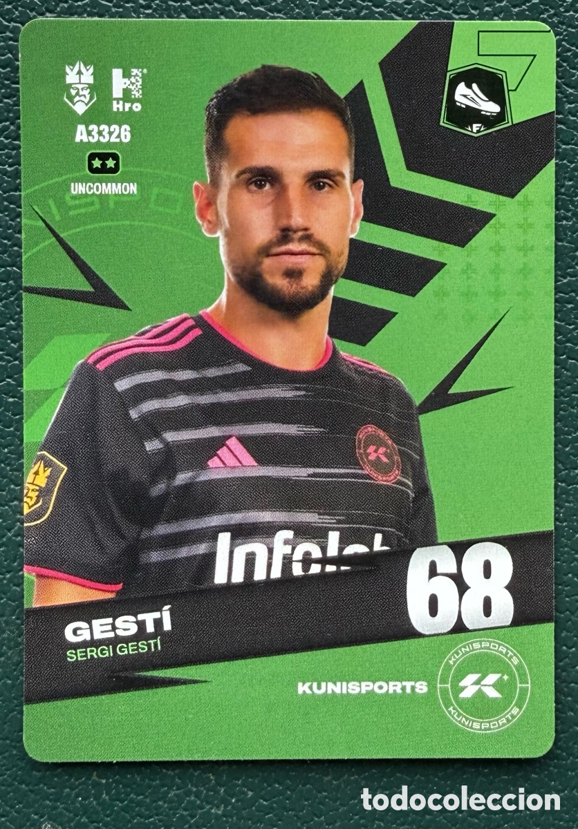 Cromos de f&uacute;tbol: A3326 SERGI GESTI KUNISPORTS FICHAS ALBUM KINGS LEAGUE INFOJOBS 2024 KOLEX