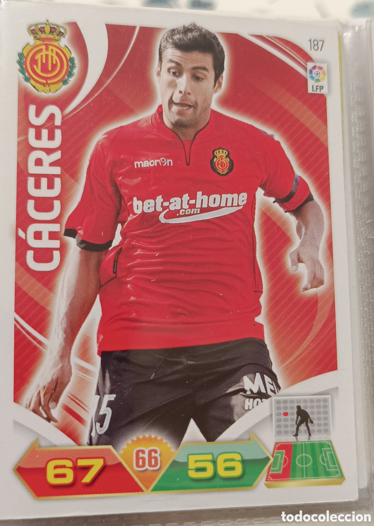 Cromos de f&uacute;tbol: 187 CACERES Adrenalyn 11/12