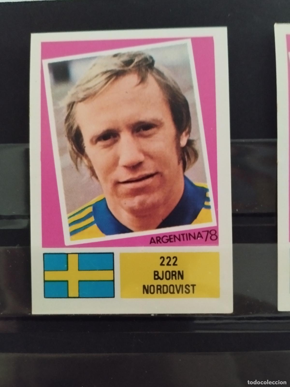 Cromos de f&uacute;tbol: MUNDIAL DE FUTBOL ARGENTINA 1978. ED. FHER. N 222. BJORN NORQVIST. SUECIA.