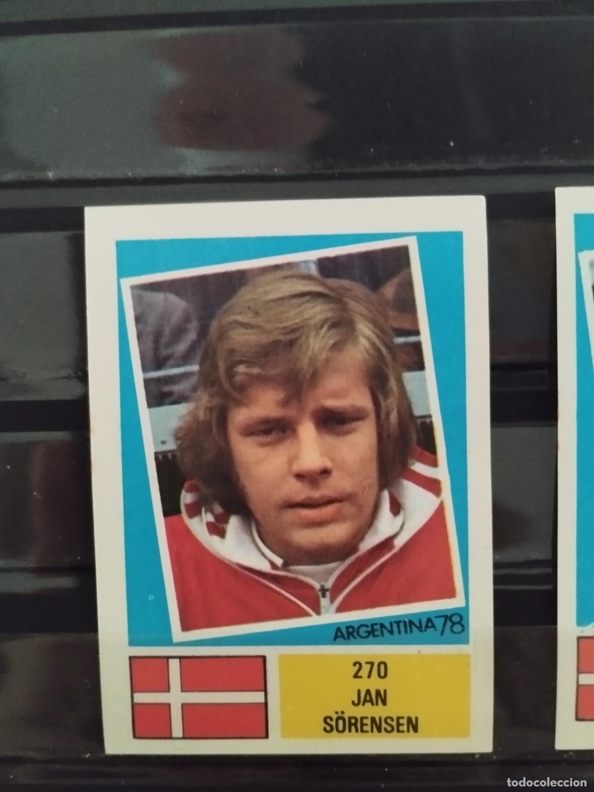 Cromos de f&uacute;tbol: MUNDIAL DE FUTBOL ARGENTINA 1978. ED. FHER. N 270. JAN S&Ouml;RENSEN. DINAMARCA.