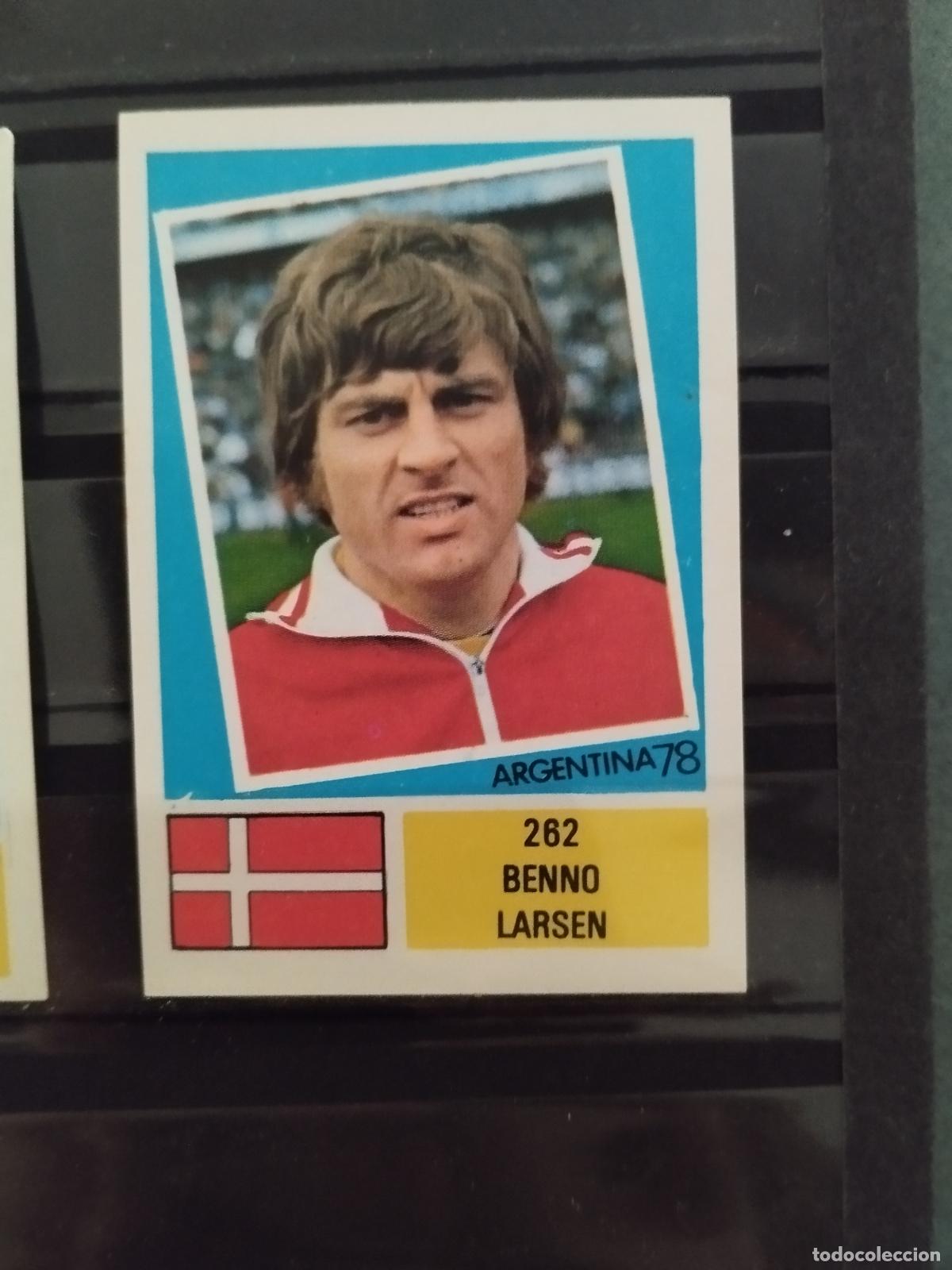 Cromos de f&uacute;tbol: MUNDIAL DE FUTBOL ARGENTINA 1978. ED. FHER. N 262. BENNO LARSEN. DINAMARCA.
