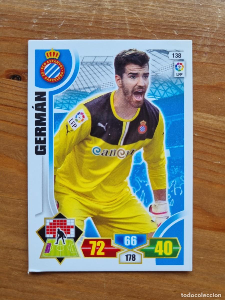 Cromos de f&uacute;tbol: 138 GERM&Aacute;N (RCD Espanyol). Liga 2013 2014 13 14 Adrenalyn XL