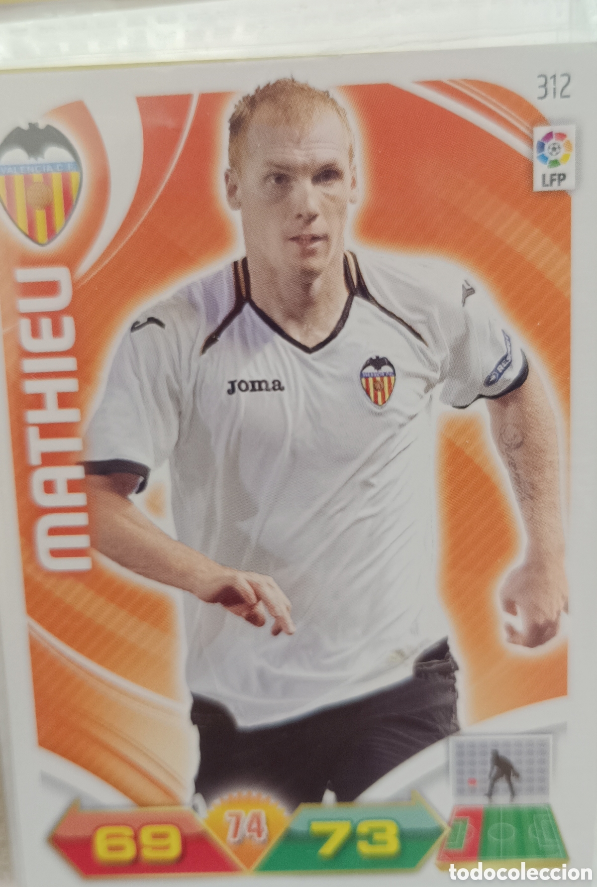 Cromos de f&uacute;tbol: 312 Mathieu adrenalyn 11/12