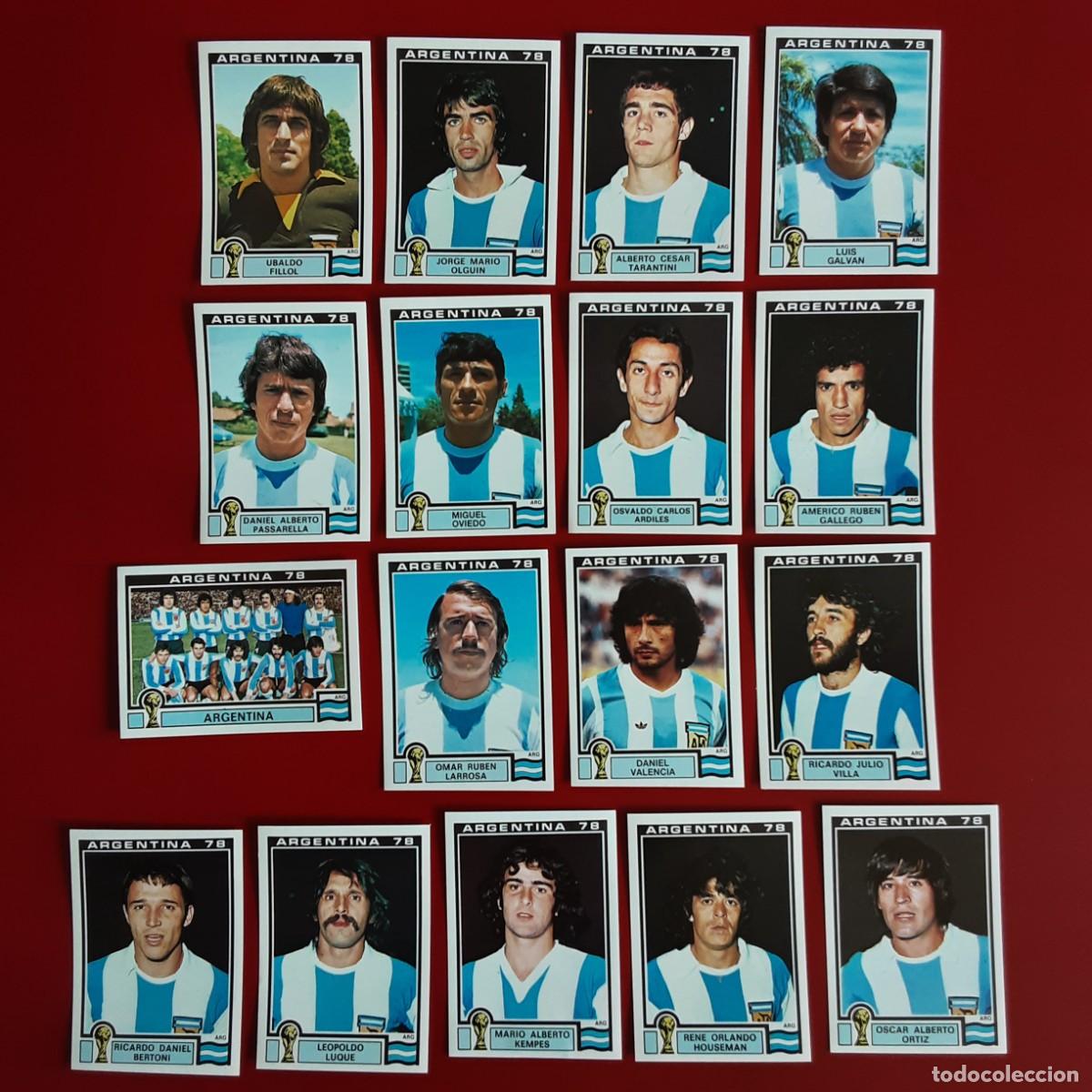 Cromos de f&uacute;tbol: SELECCION COMPLETA ARGENTINA WORLD CUP STORY SONRIC'S-PANINI-MUNDIAL ARGENTINA 78-SIN PEGAR