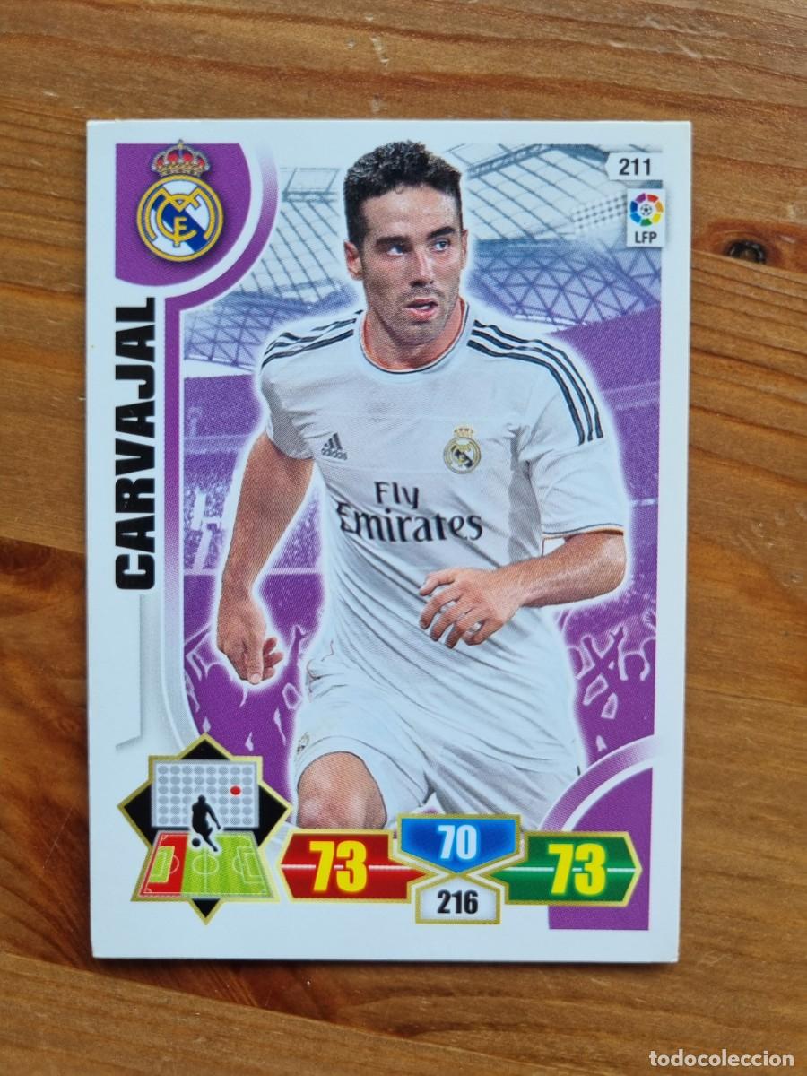 Cromos de f&uacute;tbol: 211 CARVAJAL (Real Madrid CF). Liga 2013 2014 13 14 Adrenalyn XL