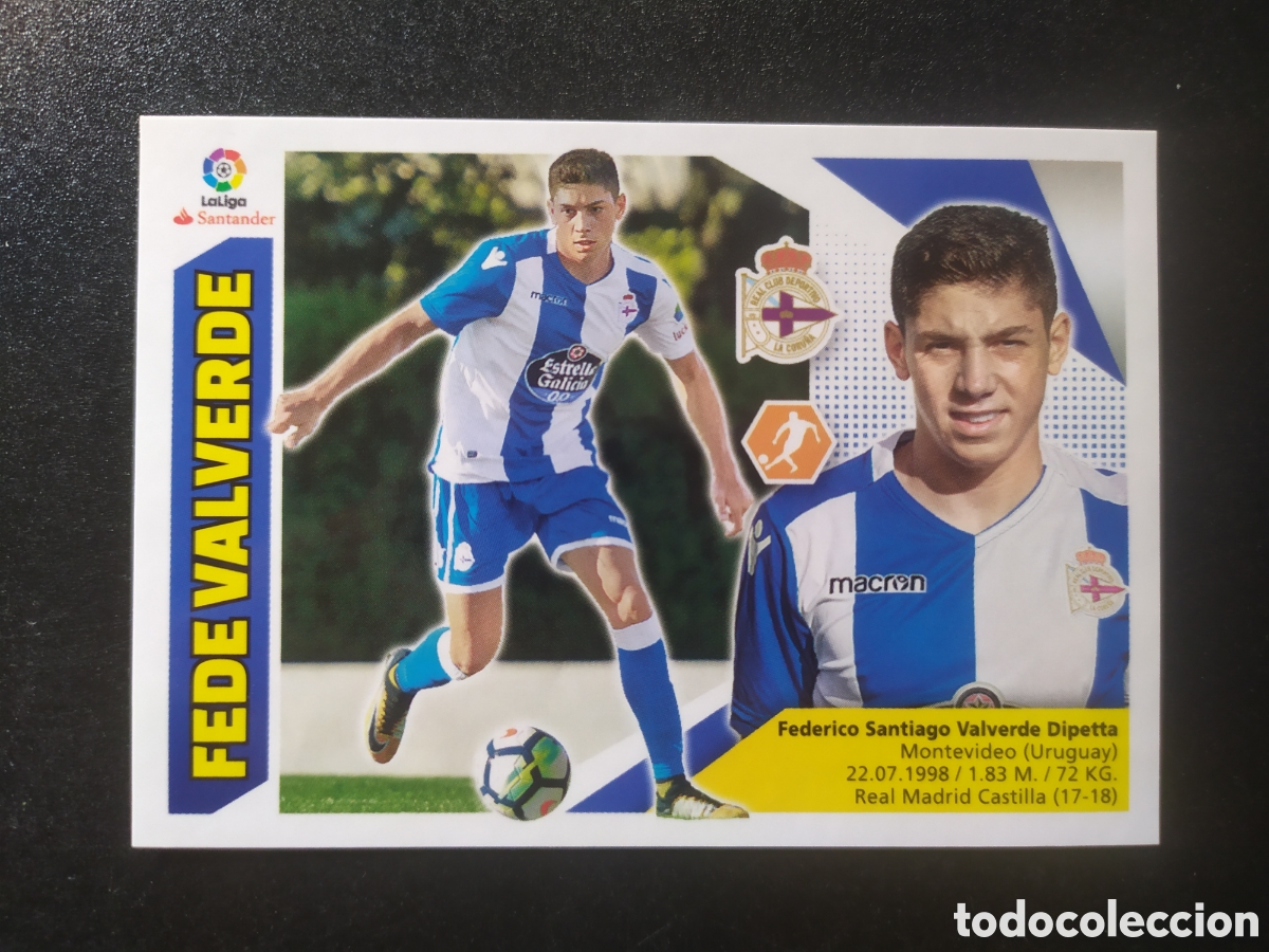 Cromos de f&uacute;tbol: Liga este 2017 2018 17 18 panini Fede Valverde n&deg; 12 B Deportivo Coru&ntilde;a