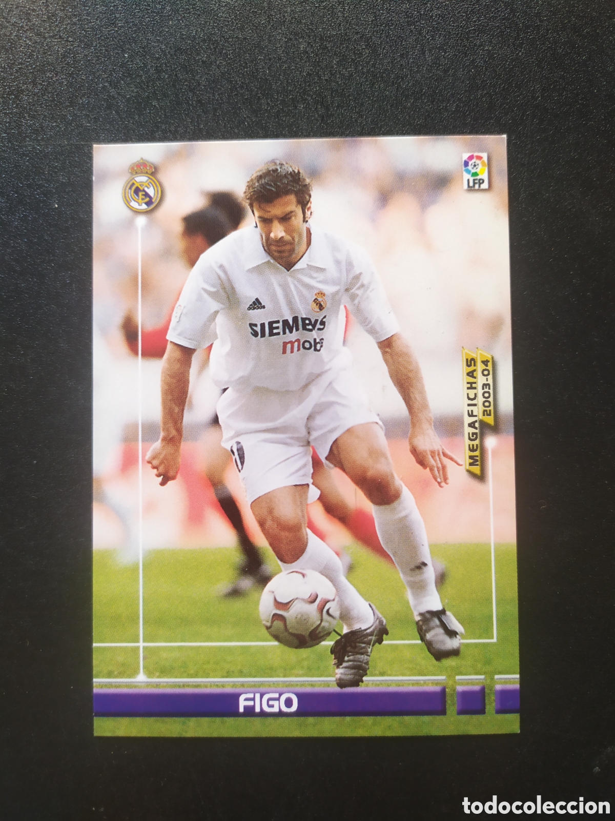 Cromos de f&uacute;tbol: Megafichas 2003 2004 03 04 panini Figo n&ordm; 158 Real Madrid megacracks