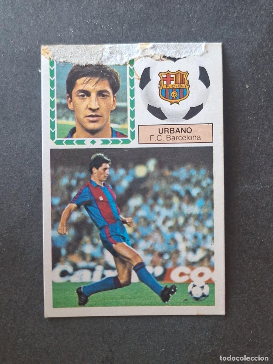 Fu&szlig;ball-Sticker: L5 URBANO F. C. BARCELONA LIGA ESTE 1983 1984 83 84 DESPEGADO RECUPERADO