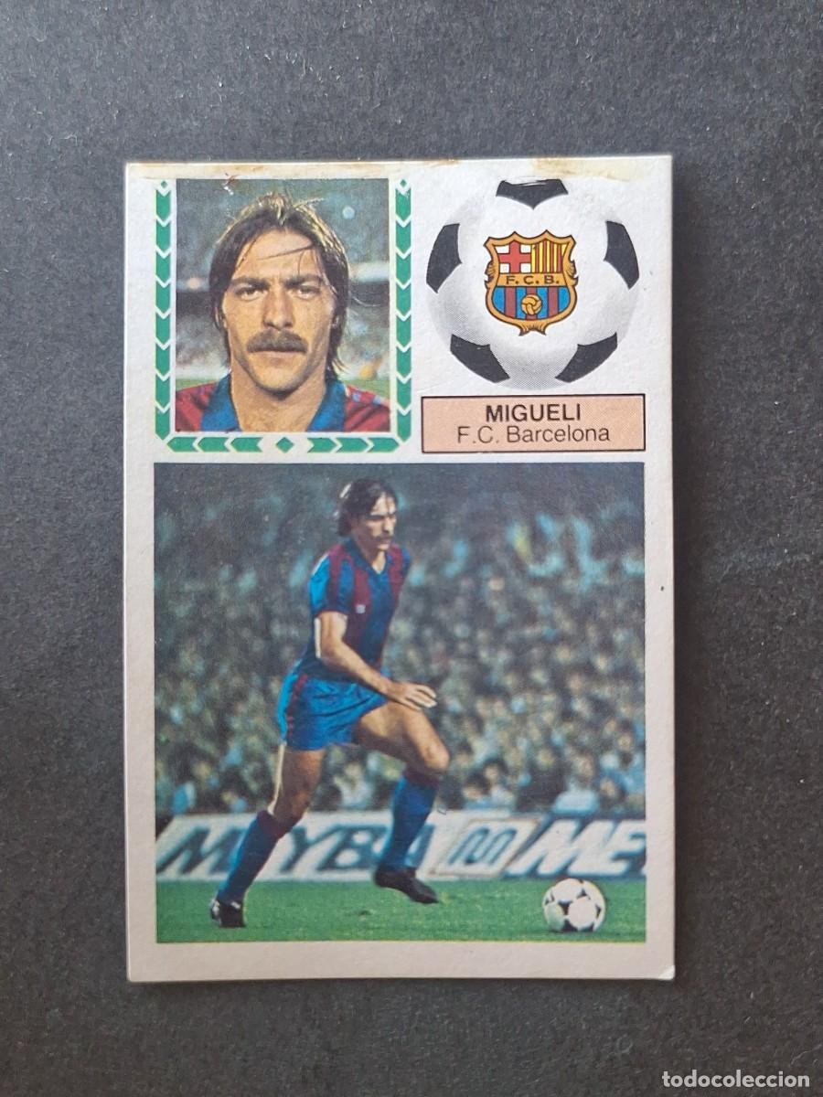 Cromos de f&uacute;tbol: L5 MIGUELI F. C. BARCELONA LIGA ESTE 1983 1984 83 84 DESPEGADO RECUPERADO