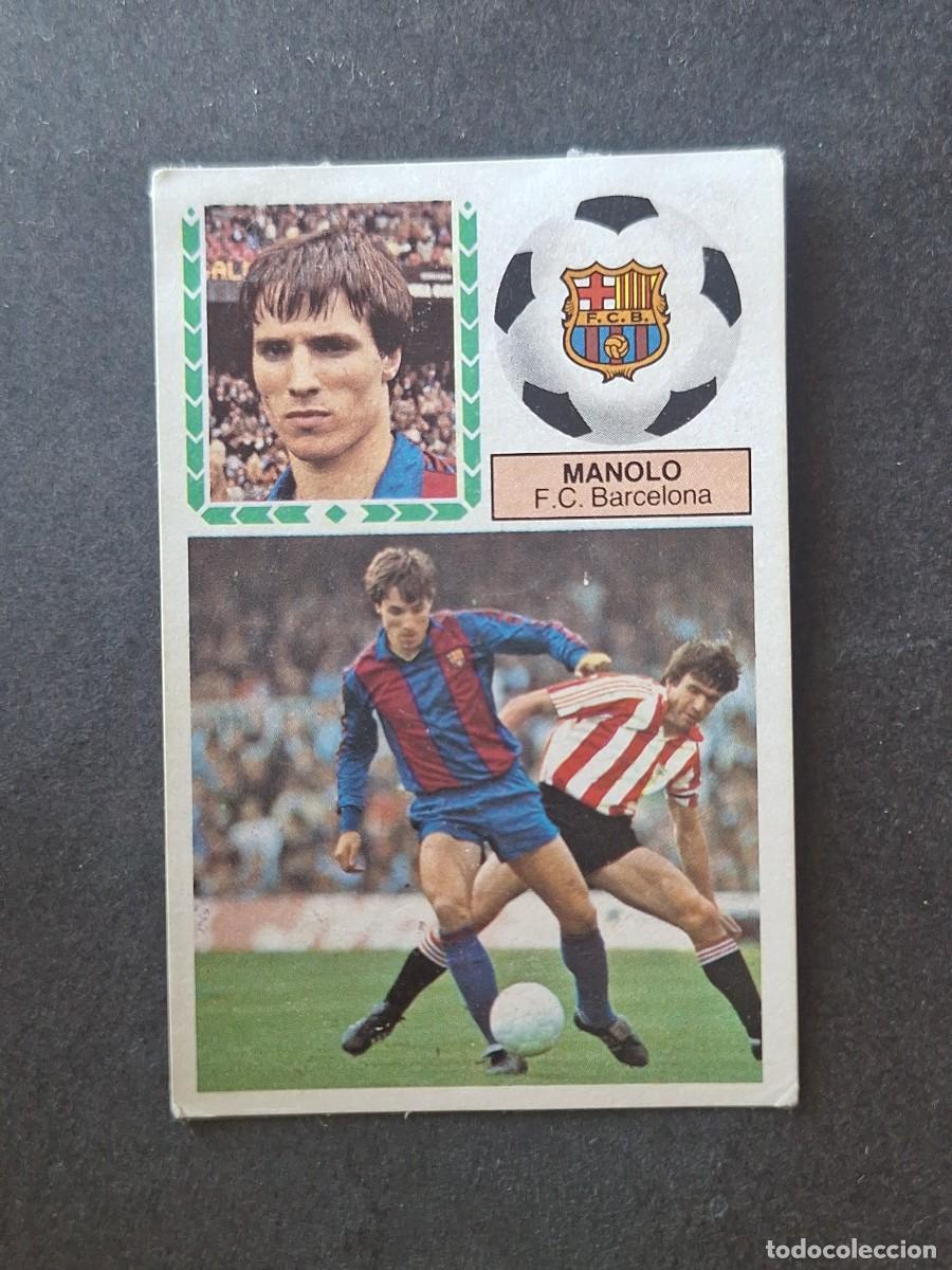 Cromos de f&uacute;tbol: L5 MANOLO F. C. BARCELONA LIGA ESTE 1983 1984 83 84 DESPEGADO RECUPERADO