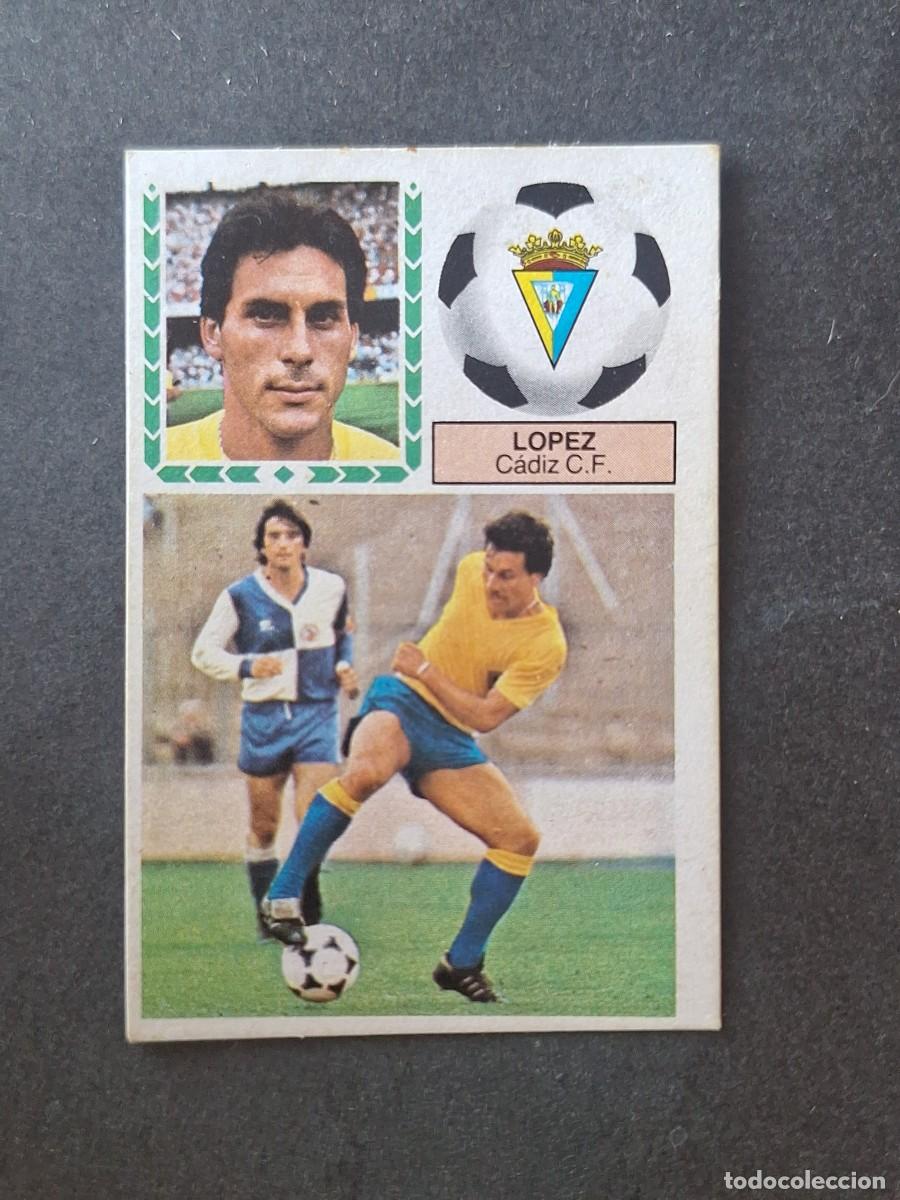 Cromos de f&uacute;tbol: L5 LOPEZ CADIZ C. F. LIGA ESTE 1983 1984 83 84 DESPEGADO RECUPERADO