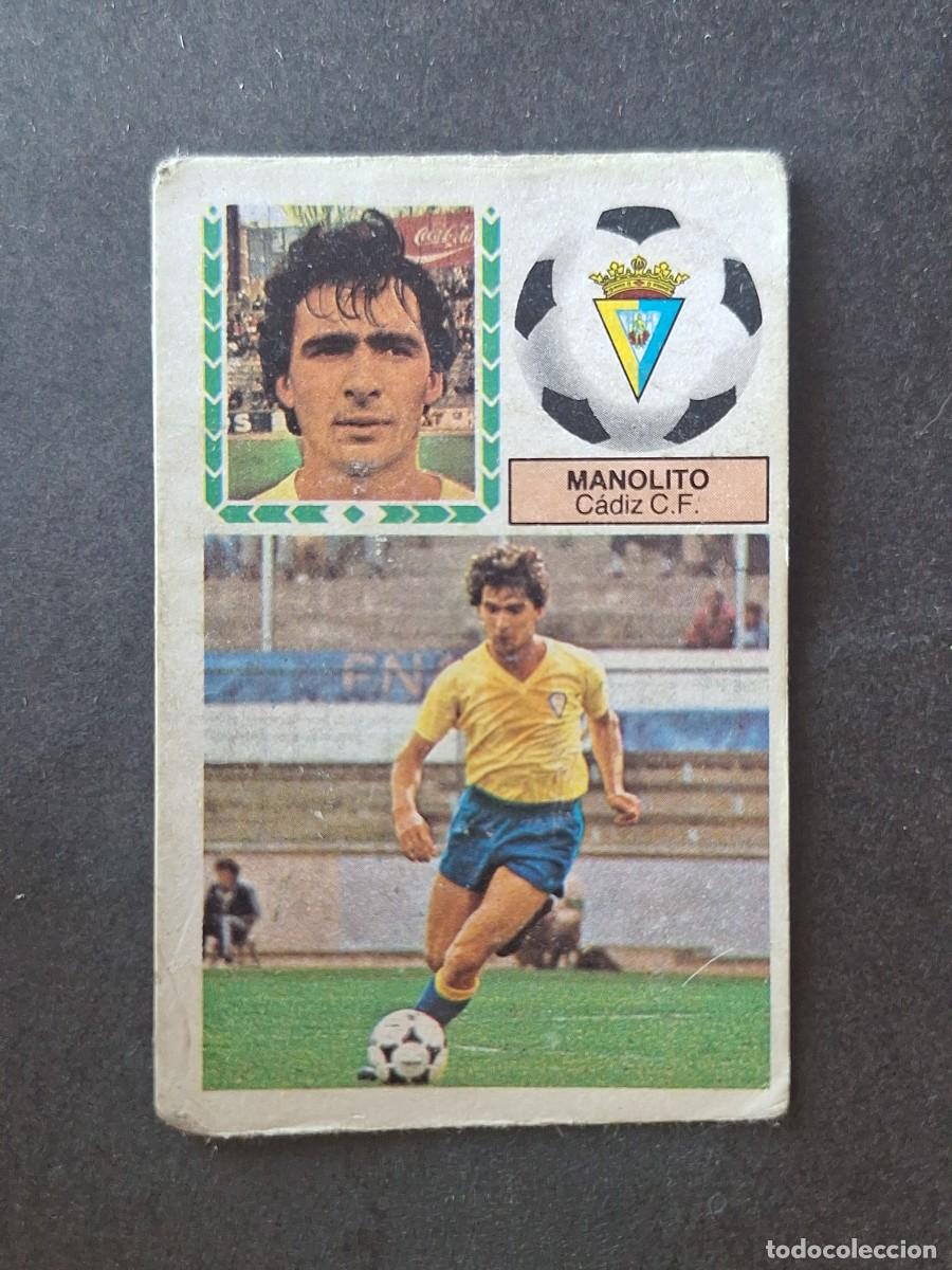 Cromos de f&uacute;tbol: L5 MANOLITO CADIZ C. F. LIGA ESTE 1983 1984 83 84 DESPEGADO RECUPERADO