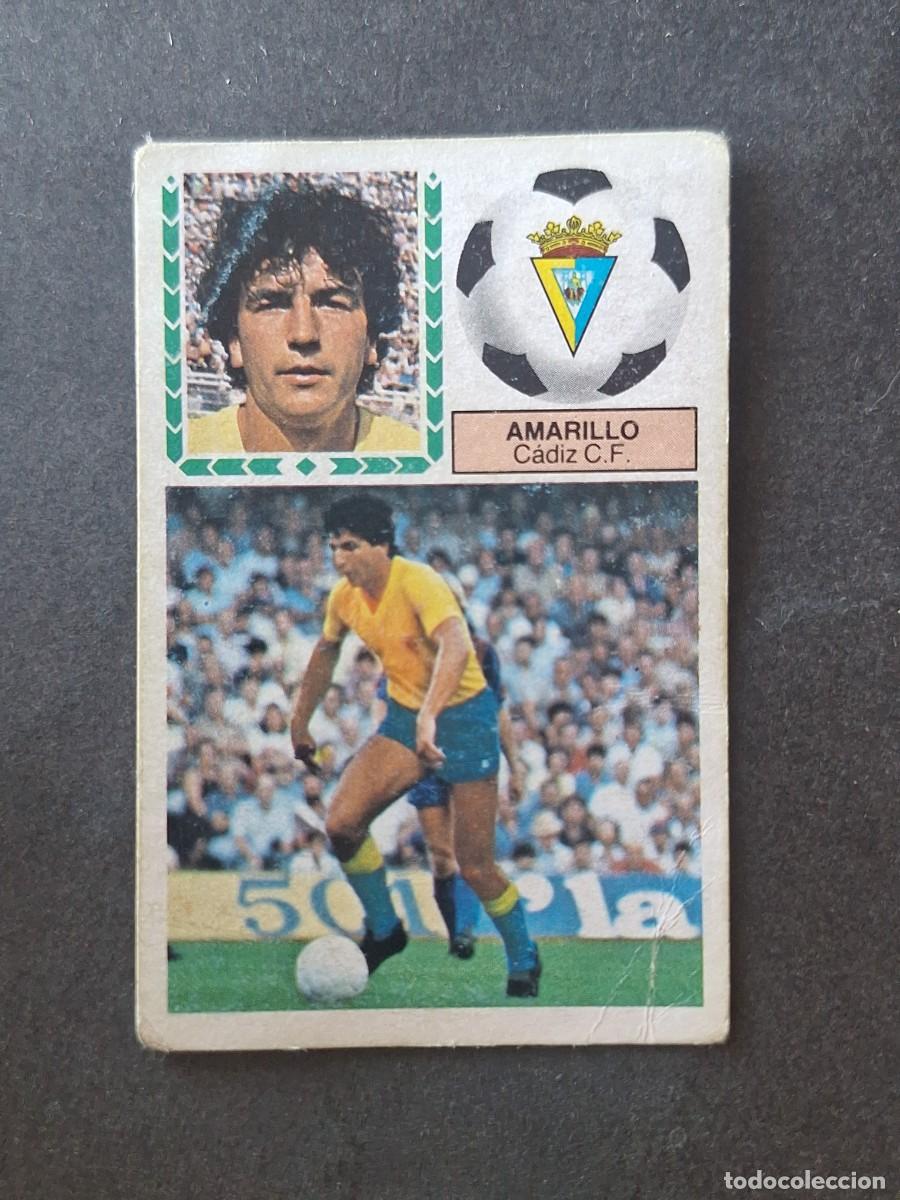 Cromos de f&uacute;tbol: L5 AMARILLO CADIZ C. F. LIGA ESTE 1983 1984 83 84 DESPEGADO RECUPERADO
