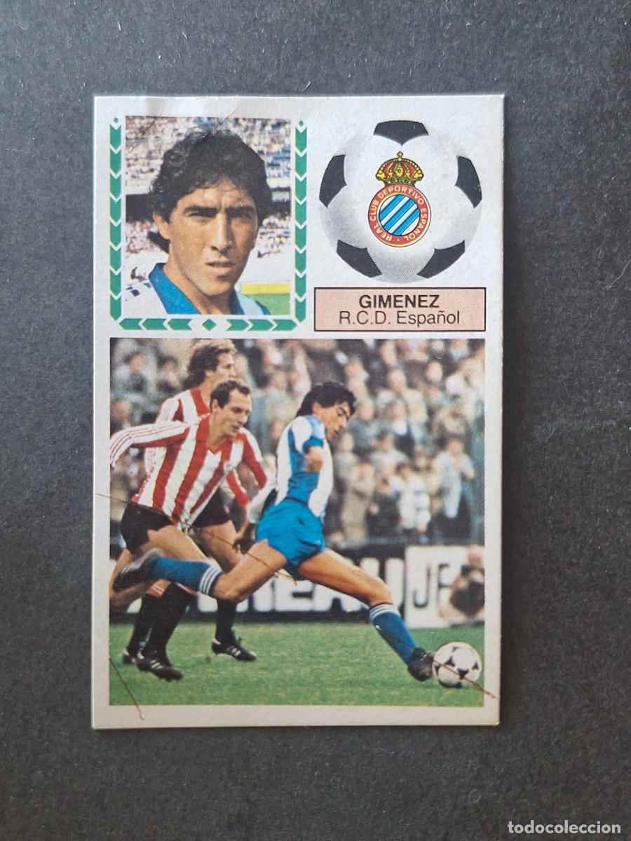 Cromos de f&uacute;tbol: L5 GIMENEZ R. C. D. ESPA&Ntilde;OL LIGA ESTE 1983 1984 83 84 DESPEGADO RECUPERADO