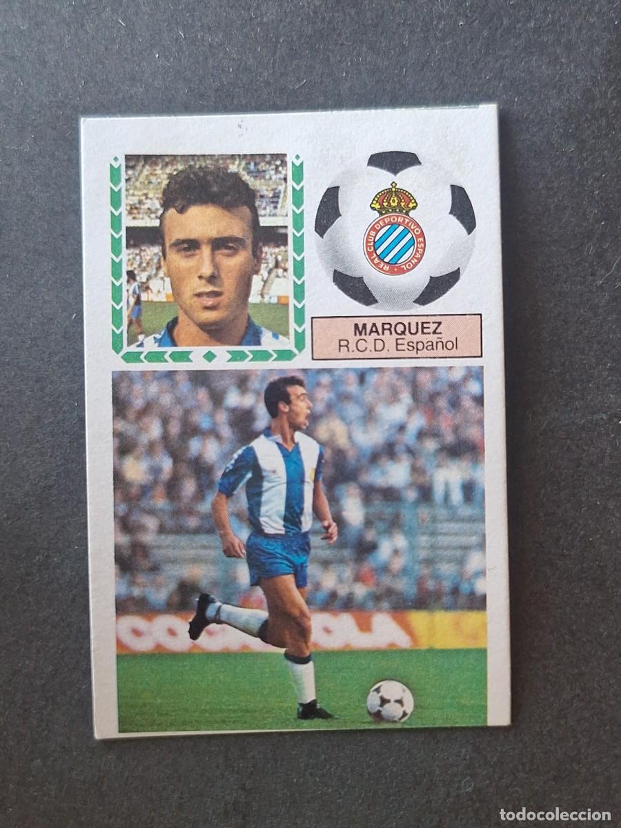 Cromos de f&uacute;tbol: L5 MARQUEZ R. C. D. ESPA&Ntilde;OL LIGA ESTE 1983 1984 83 84 DESPEGADO RECUPERADO