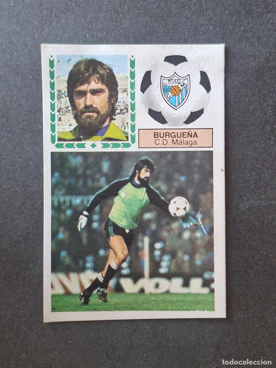 Cromos de f&uacute;tbol: L5 BURGUE&Ntilde;A C. D. MALAGA LIGA ESTE 1983 1984 83 84 DESPEGADO RECUPERADO