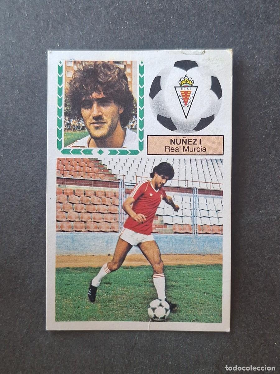 Cromos de f&uacute;tbol: L5 NU&Ntilde;EZ I REAL MURCIA C. F. LIGA ESTE 1983 1984 83 84 DESPEGADO RECUPERADO