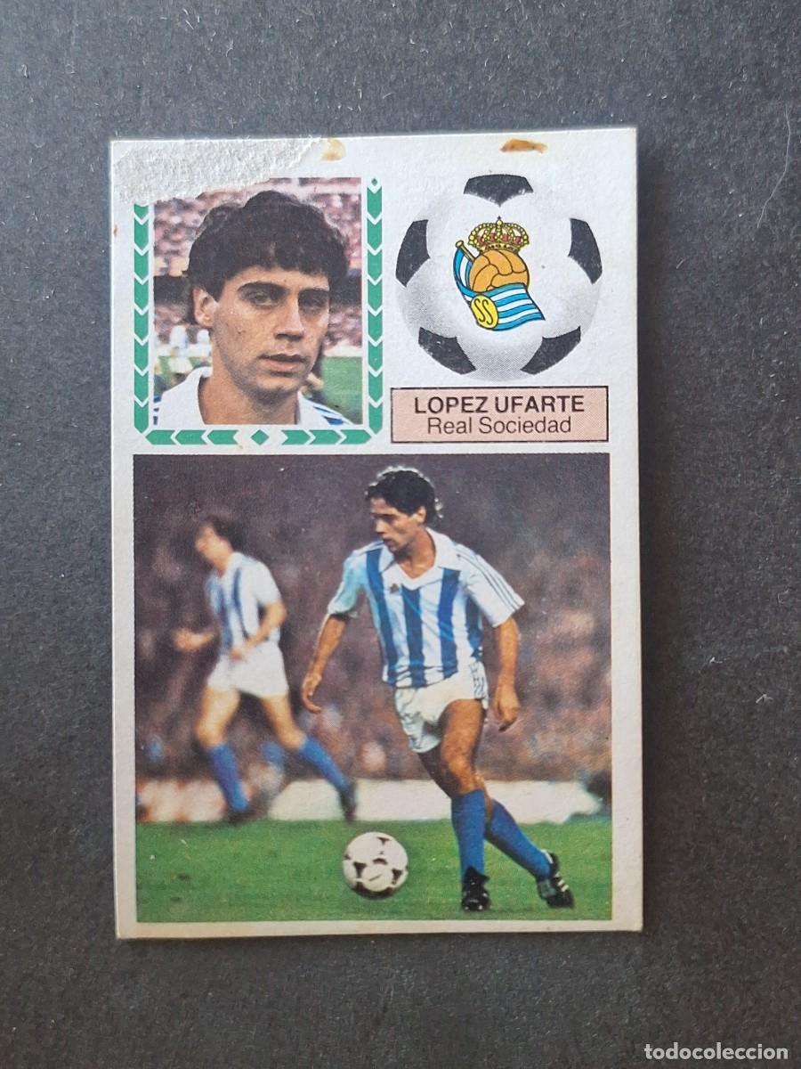 Cromos de f&uacute;tbol: L5 LOPEZ UFARTE REAL SOCIEDAD LIGA ESTE 1983 1984 83 84 DESPEGADO RECUPERADO