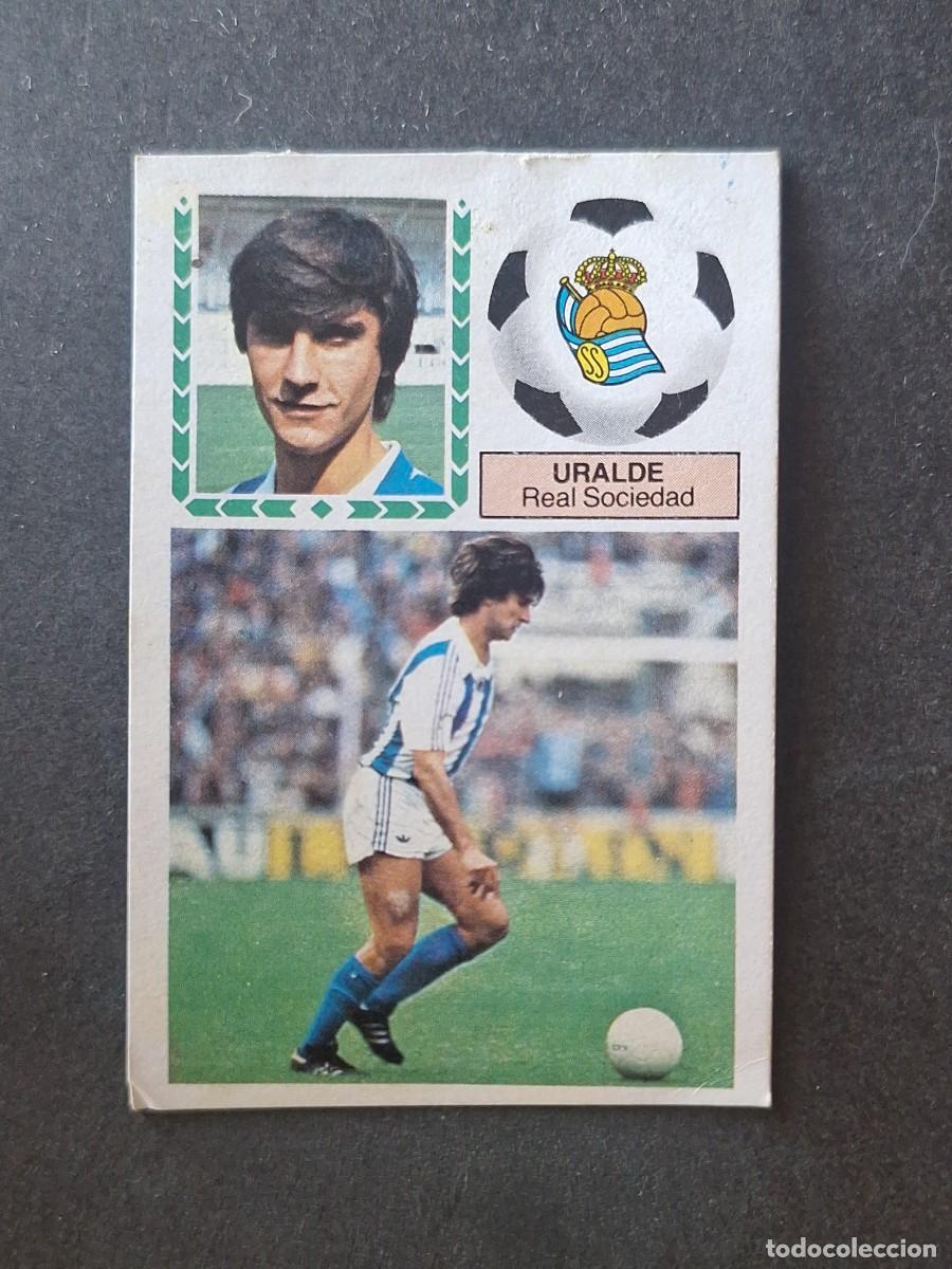 Cromos de f&uacute;tbol: L5 URALDE REAL SOCIEDAD LIGA ESTE 1983 1984 83 84 DESPEGADO RECUPERADO
