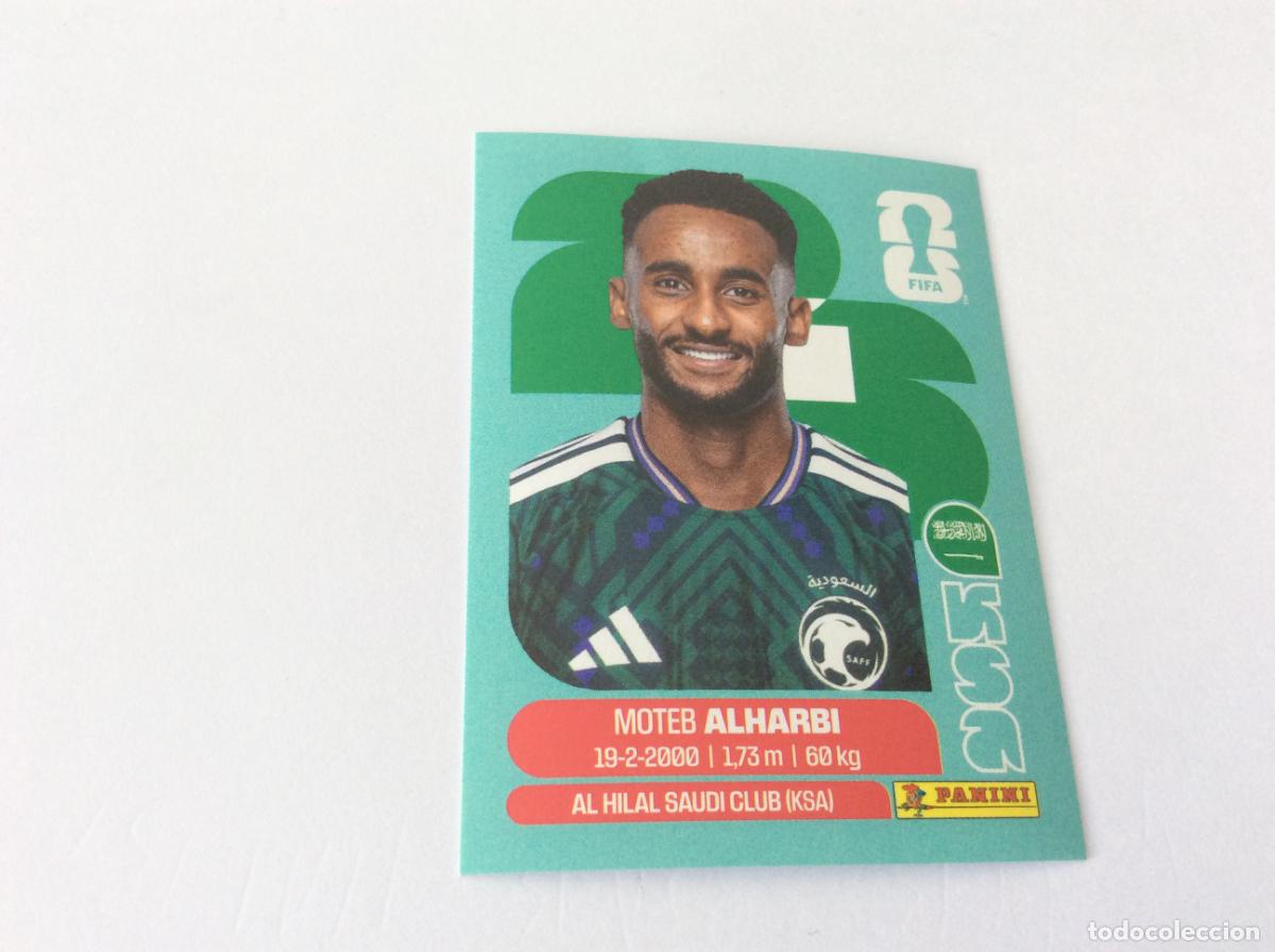 Cromos de f&uacute;tbol: KSA7 KSA 7 Moteb Al Harbi Arabia Saud&iacute; Sticker Cromo FIFA World Cup 2026 26 Panini Mundial