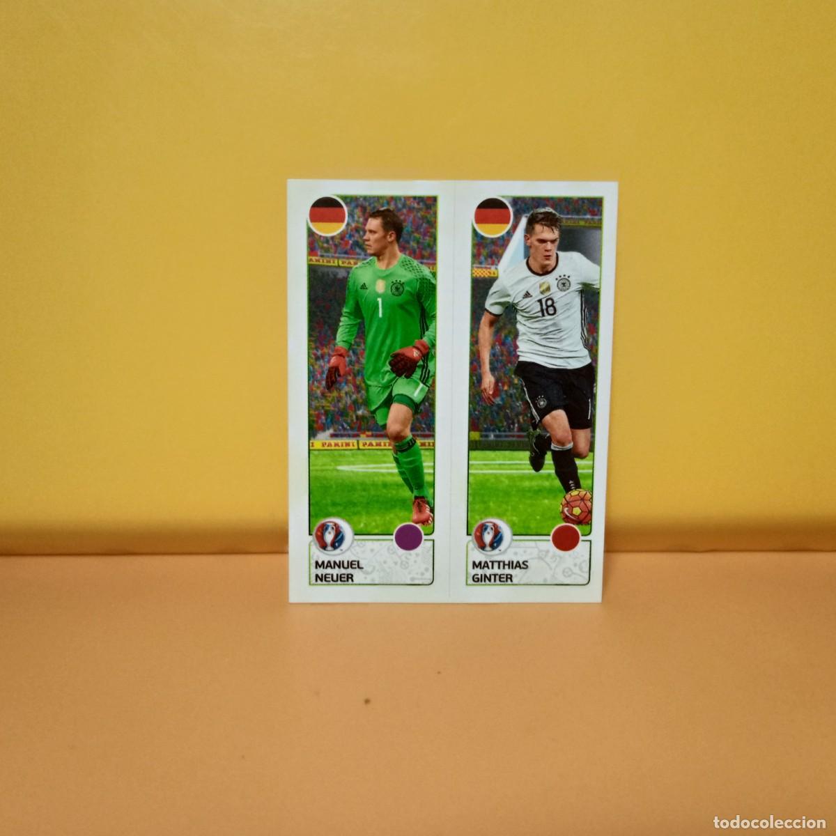 Cromos de f&uacute;tbol: PANINI EURO 2016 FRANCE; EUROCOPA FRANCIA: ALEMANIA NEVER/GINTER 262 A/B