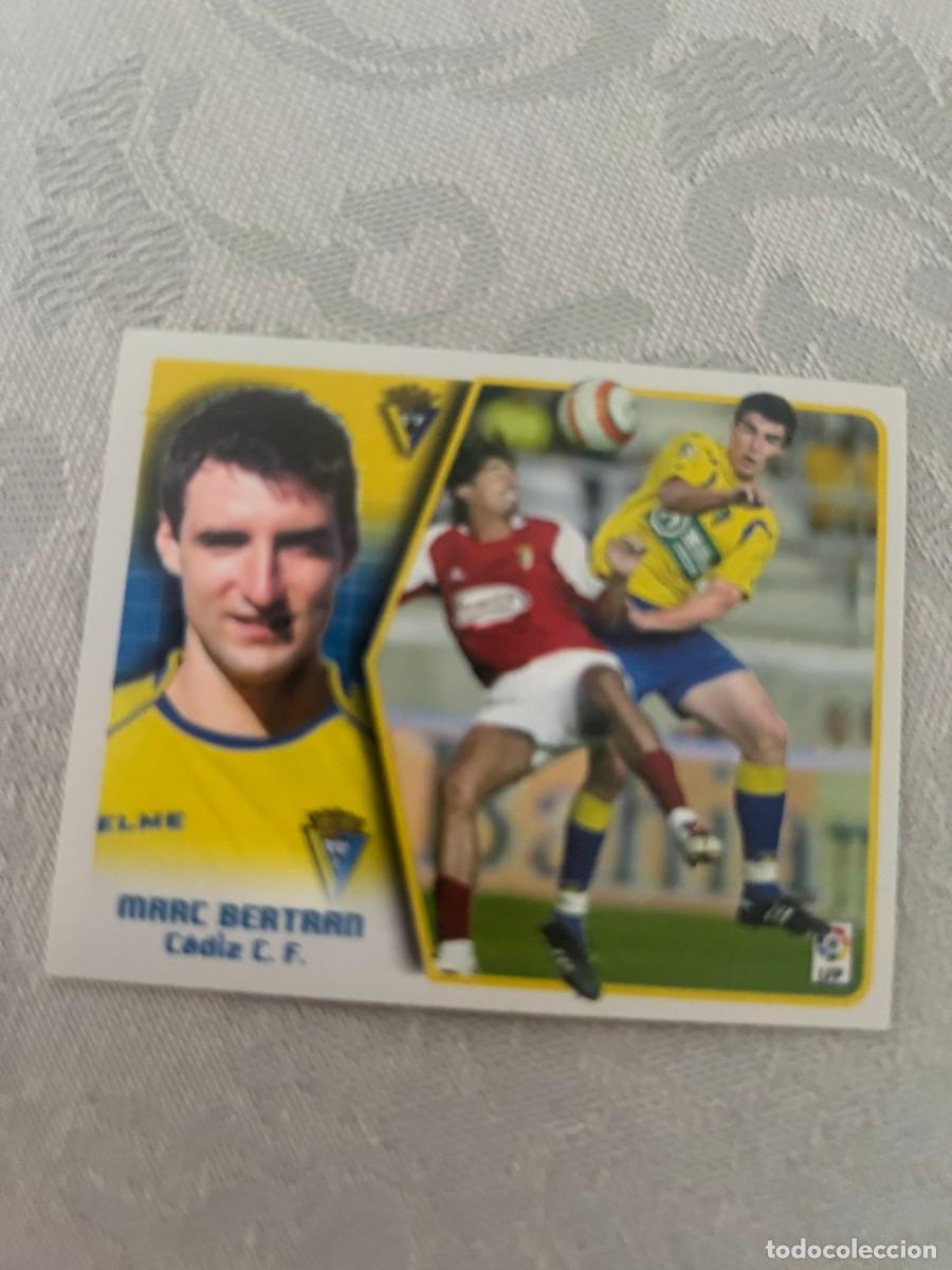 Cromos de f&uacute;tbol: MARC BERTRAN CADIZ COLOCA SIN PEGAR LIGA ESTE 2005/06