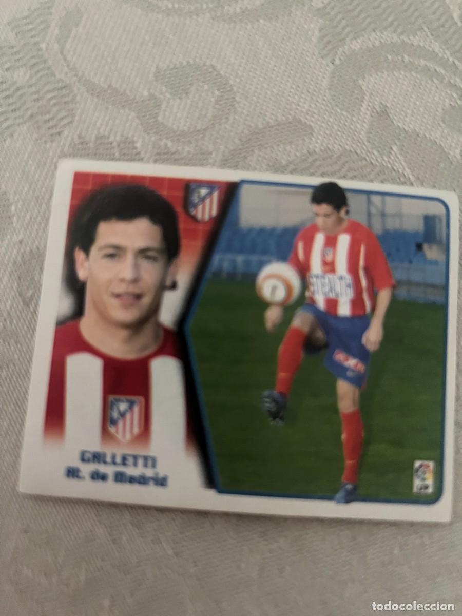 Cromos de f&uacute;tbol: GALLETTI ATLETICO MADRID COLOCA SIN PEGAR LIGA ESTE 2005/06