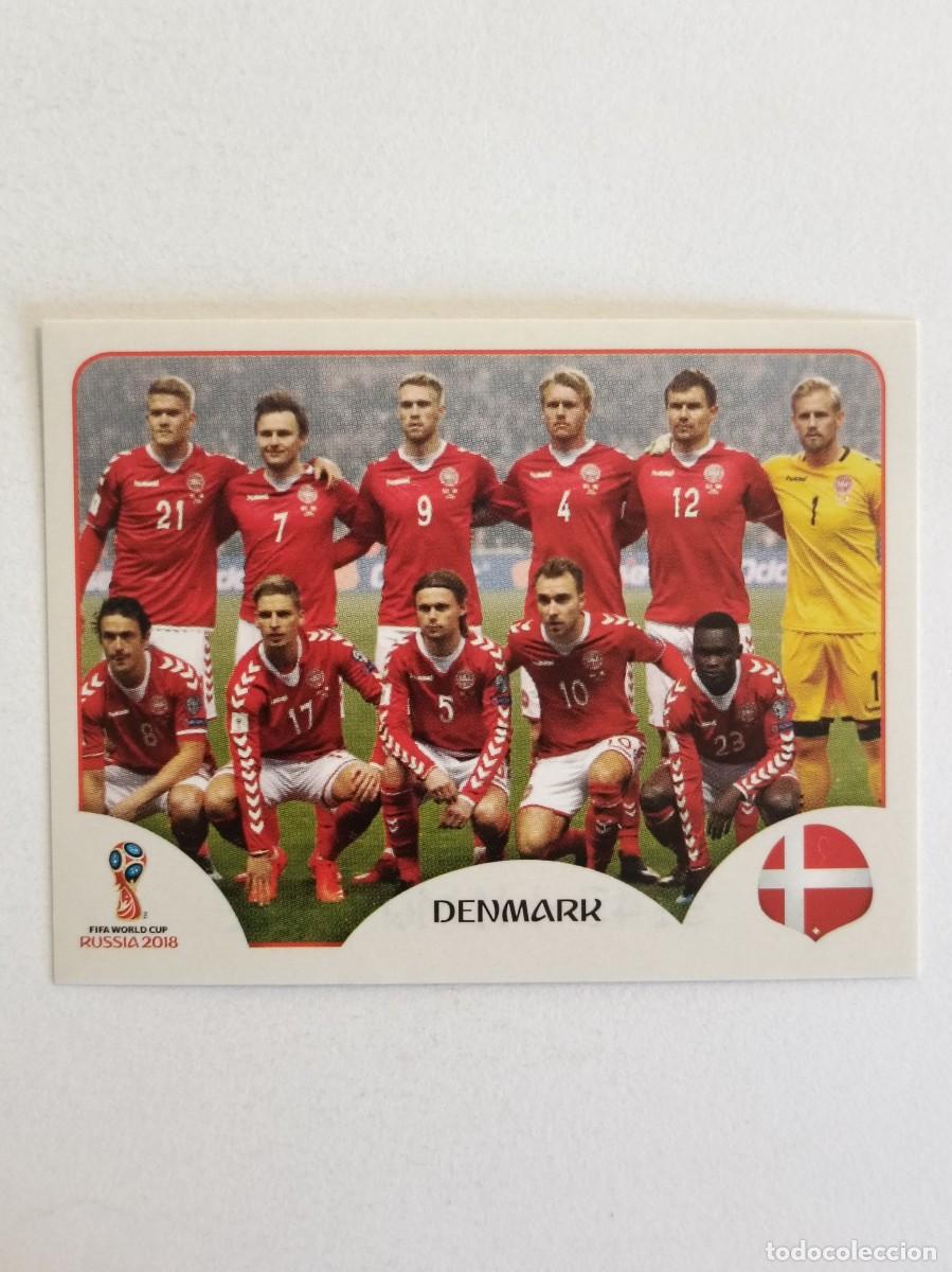 Fu&szlig;ball-Sticker: #241 ALINEACION (DINAMARCA) MUNDIAL RUSIA 2018 PANINI VERSION ROSA