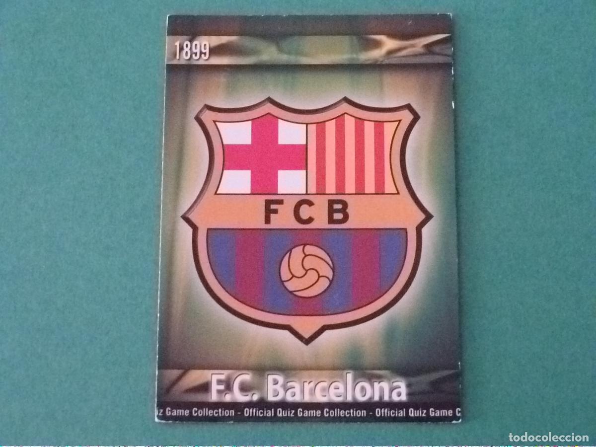 Fu&szlig;ball-Sticker: TRADING CARD FUTBOL ESCUDO F.C. BARCELONA MATE N&ordm; 1 FICHAS LIGA MUNDICROMO 2009-2010/09-10
