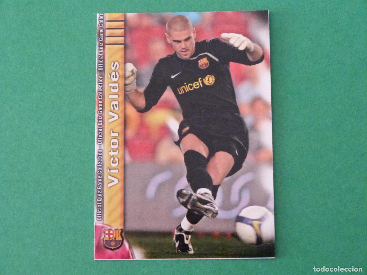 Cromos de f&uacute;tbol: TRADING CARD FUTBOL VICTOR VALDES F.C. BARCELONA N&ordm; 4 FICHAS LIGA MUNDICROMO 2009-2010/09-10