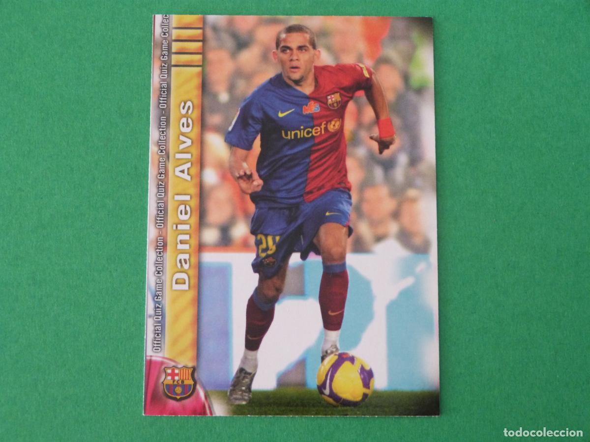 Cromos de f&uacute;tbol: TRADING CARD FUTBOL DANIEL ALVES F.C. BARCELONA N&ordm; 6 FICHAS LIGA MUNDICROMO 2009-2010/09-10