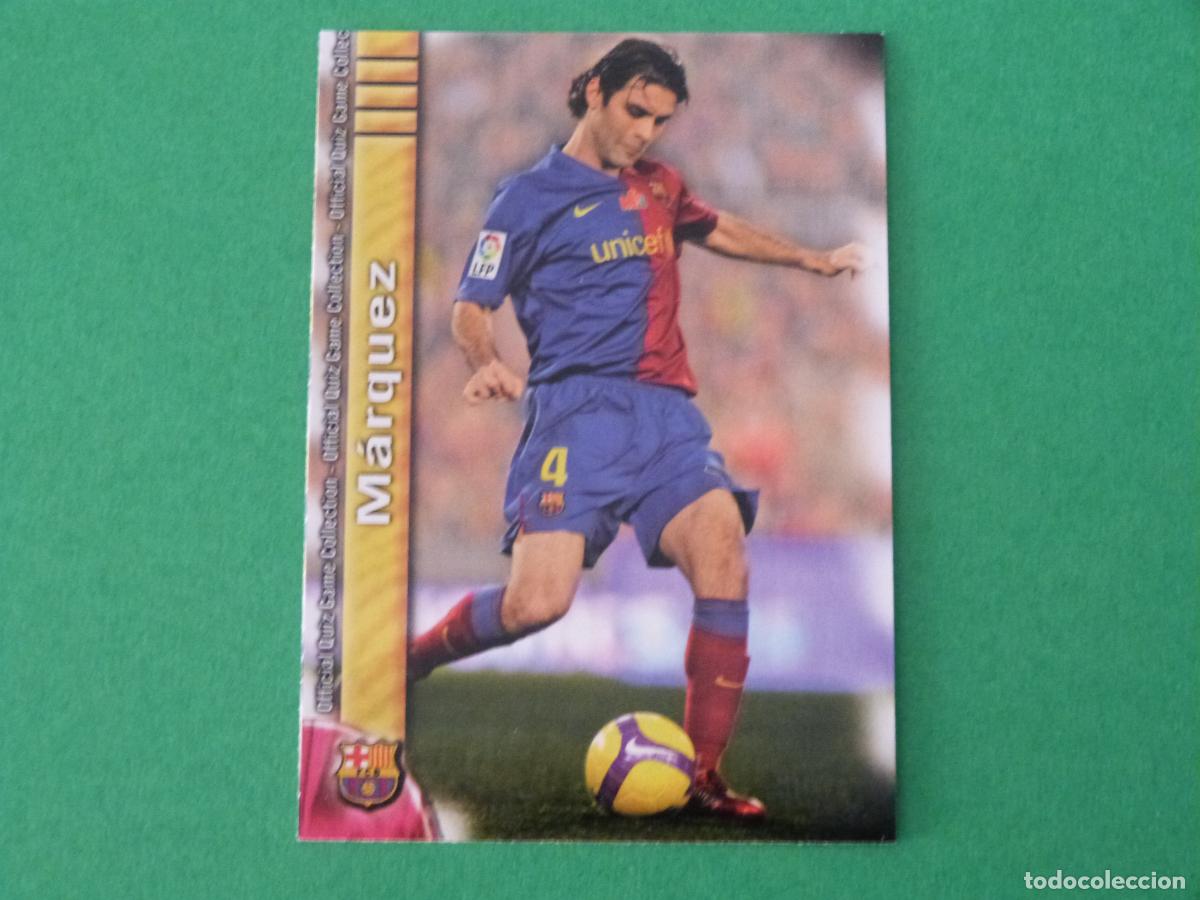 Cromos de f&uacute;tbol: TRADING CARD FUTBOL MARQUEZ F.C. BARCELONA N&ordm; 7 FICHAS LIGA MUNDICROMO 2009-2010/09-10