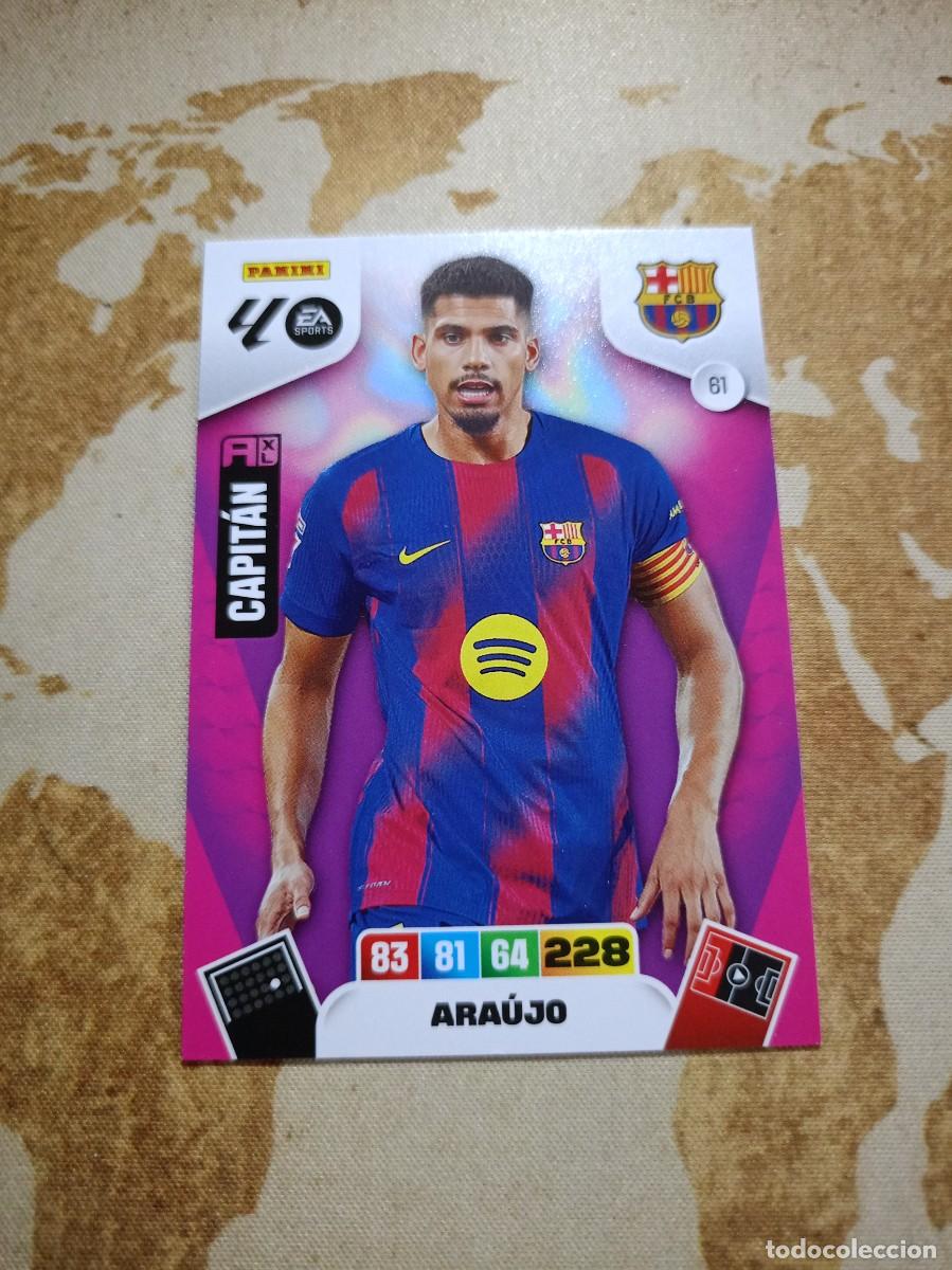 Cromos de f&uacute;tbol: Barcelona 61 ARA&Uacute;JO Adrenalyn 2025-26