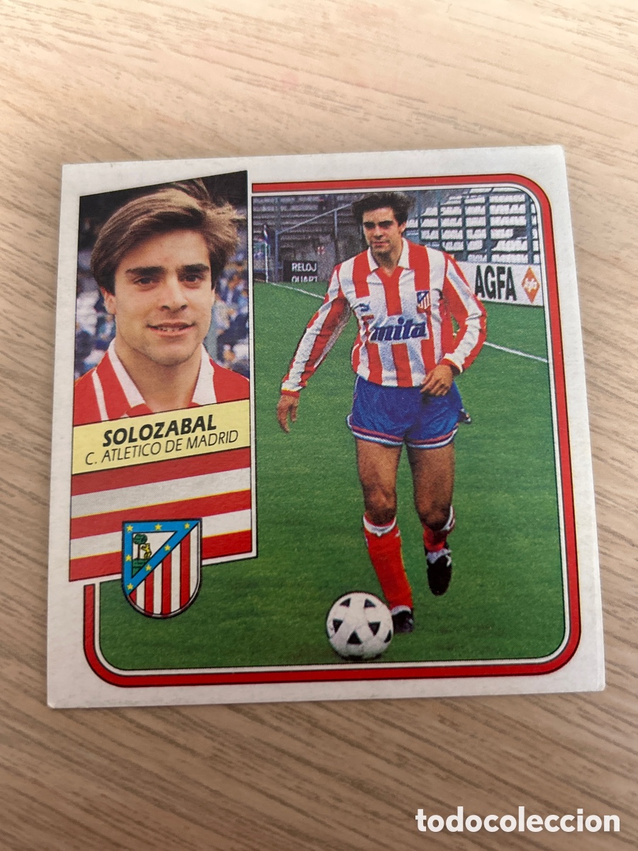Cromos de f&uacute;tbol: SOLOZABAL ATLETICO DE MADRID LIGA ESTE 1989 1990 89 90 SIN PEGAR NUNCA PEGADO