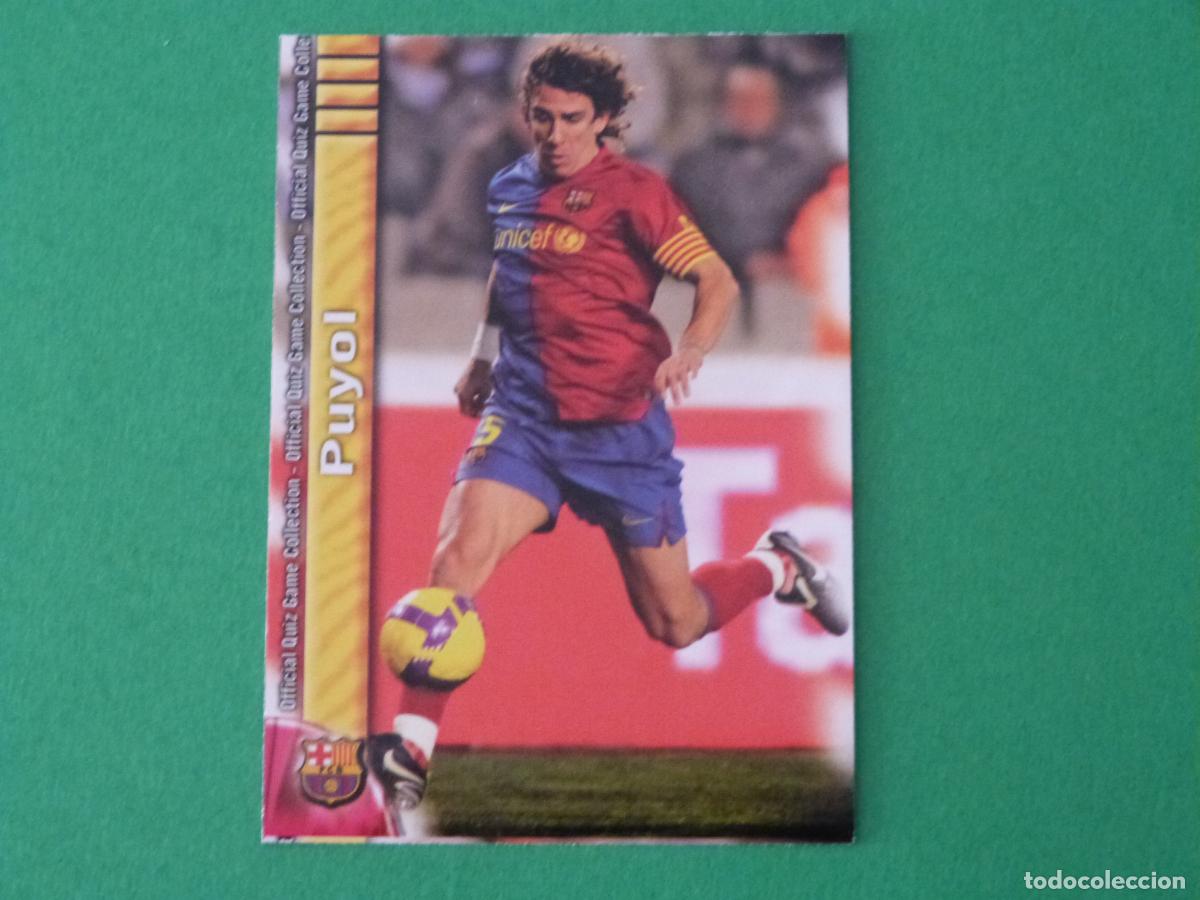 Cromos de f&uacute;tbol: TRADING CARD FUTBOL PUYOL F.C. BARCELONA ERROR N&ordm; 8 FICHAS LIGA MUNDICROMO 2009-2010/09-10