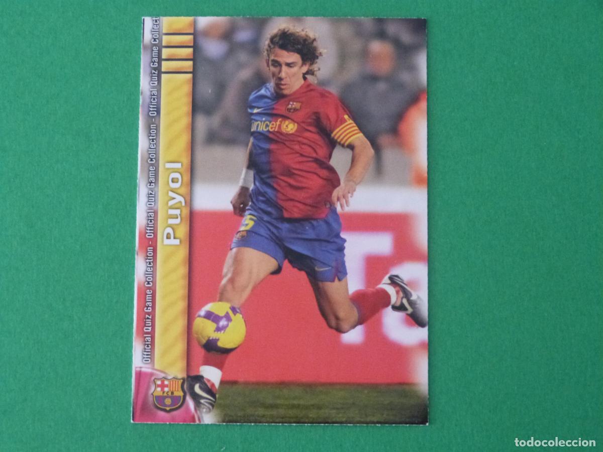Cromos de f&uacute;tbol: TRADING CARD FUTBOL PUYOL F.C. BARCELONA CORREGIDO N&ordm; 8 FICHAS LIGA MUNDICROMO 2009-2010/09-10