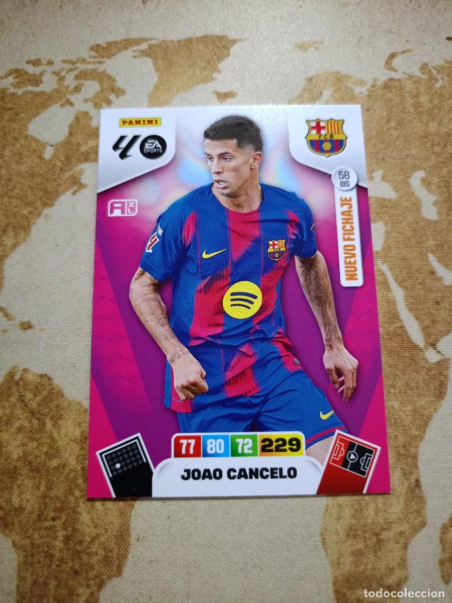 Cromos de f&uacute;tbol: Barcelona 58 bis JOAO CANCELO Adrenalyn 2025-26