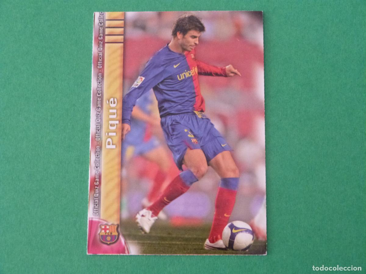 Cromos de f&uacute;tbol: TRADING CARD FUTBOL PIQUE F.C. BARCELONA N&ordm; 10 FICHAS LIGA MUNDICROMO 2009-2010/09-10