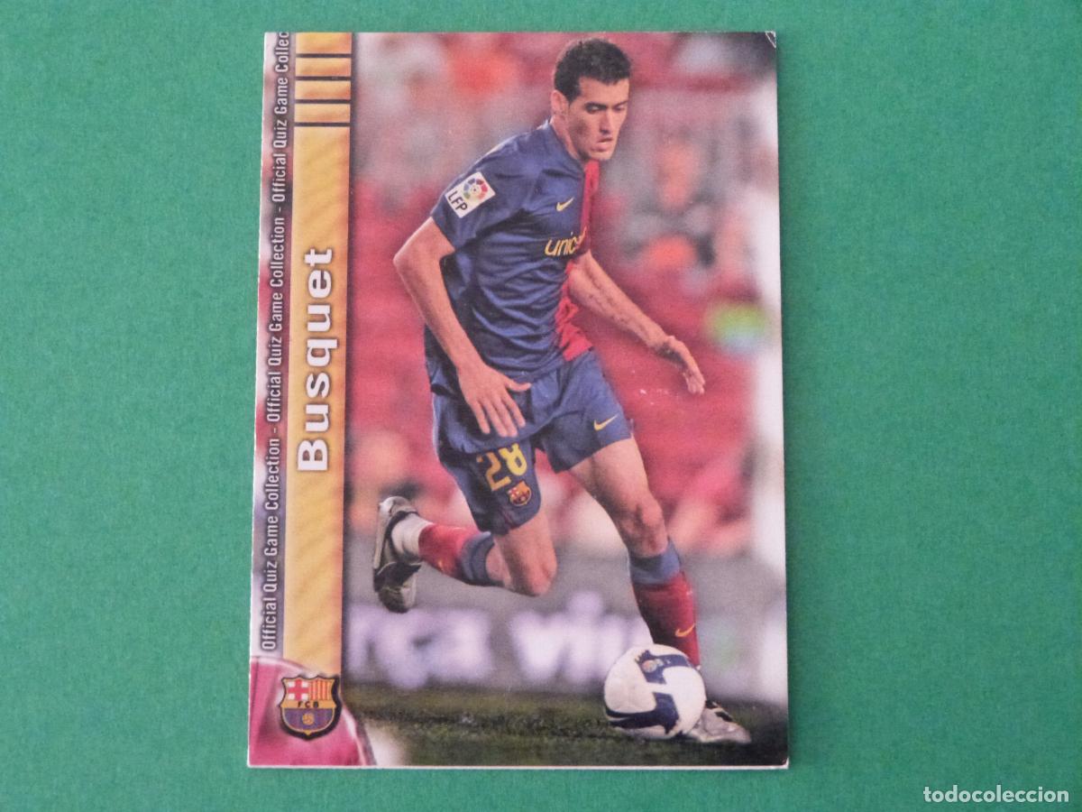 Cromos de f&uacute;tbol: TRADING CARD FUTBOL BUSQUETS F.C. BARCELONA ERROR N&ordm; 12 FICHAS LIGA MUNDICROMO 2009-2010/09-10