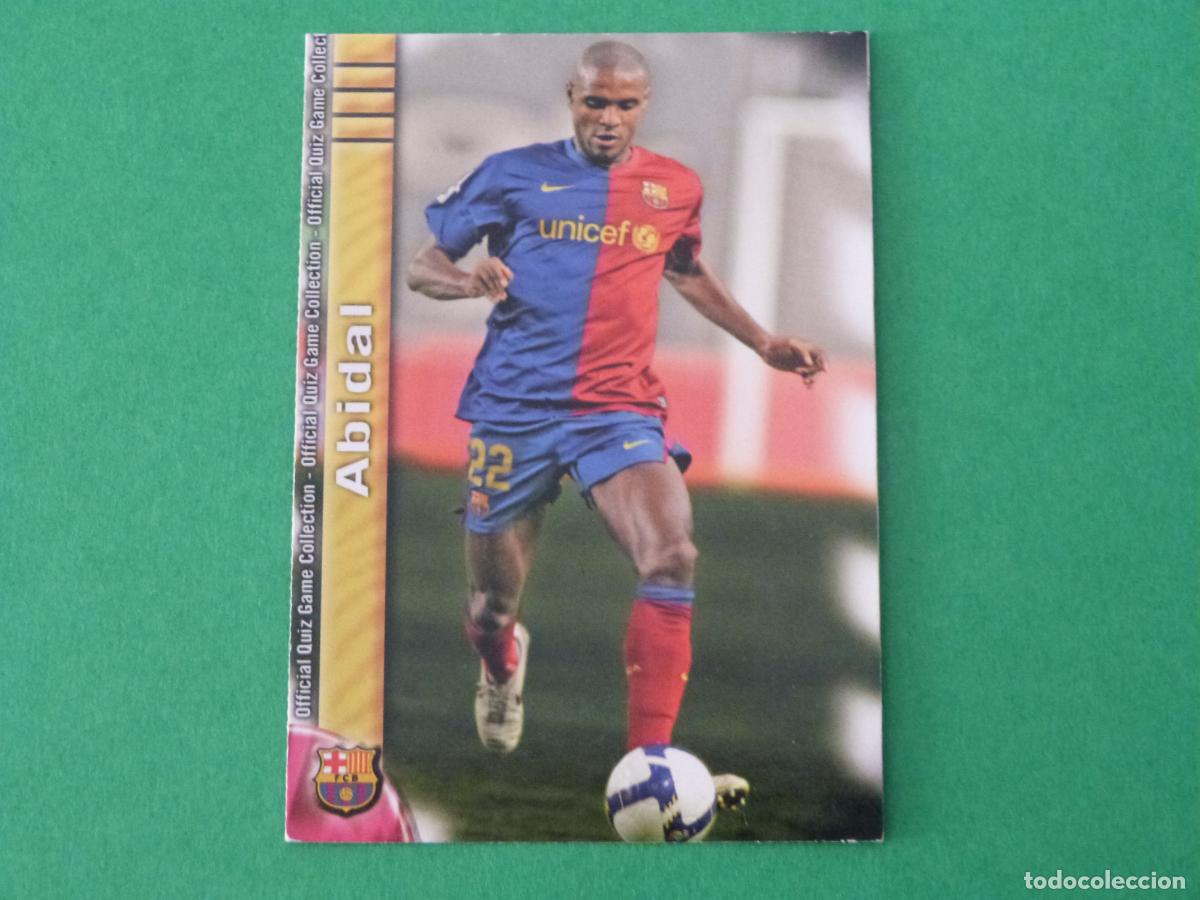 Cromos de f&uacute;tbol: TRADING CARD FUTBOL ABIDAL F.C. BARCELONA N&ordm; 13 FICHAS LIGA MUNDICROMO 2009-2010/09-10