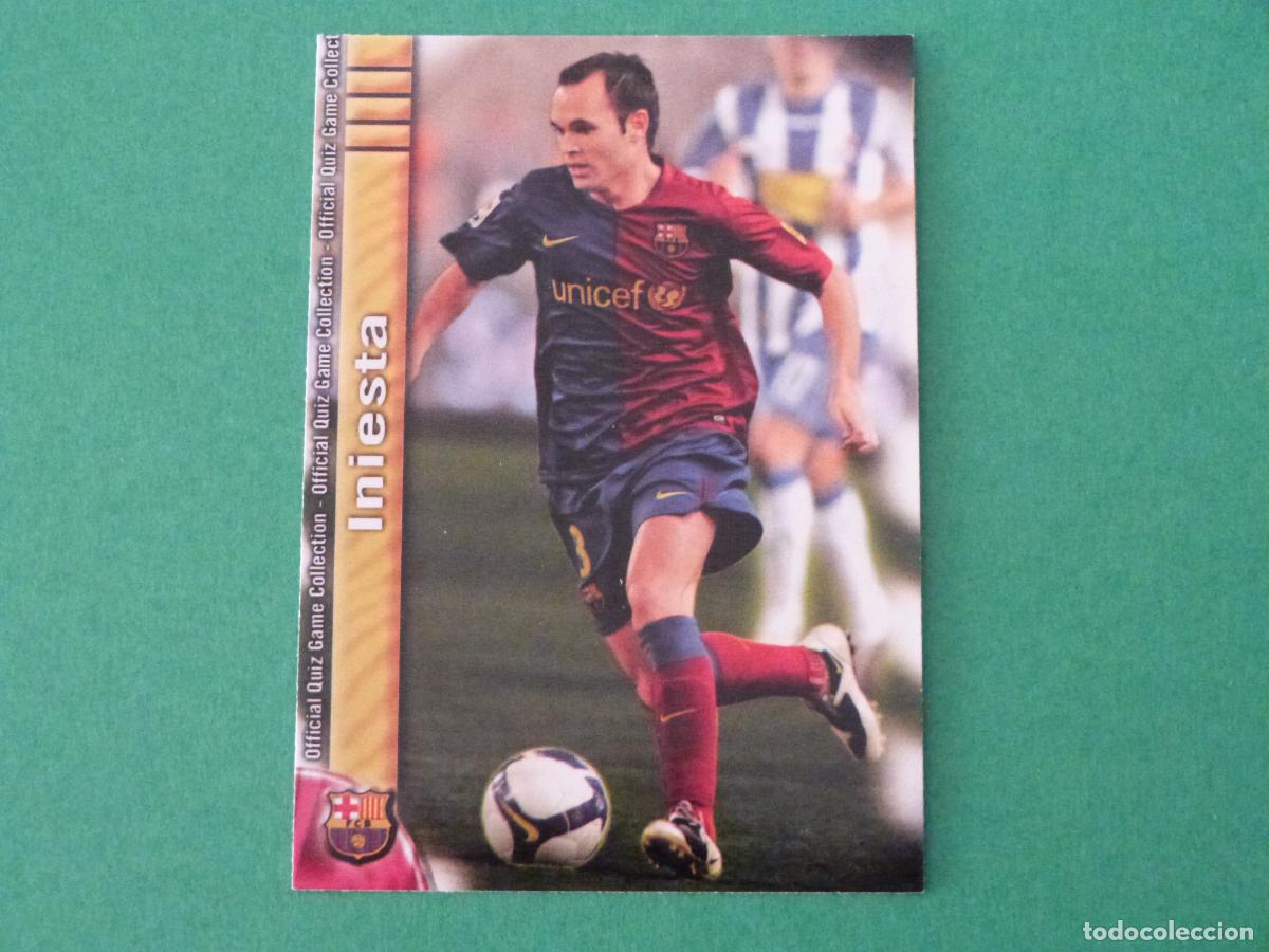 Cromos de f&uacute;tbol: TRADING CARD FUTBOL INIESTA F.C. BARCELONA N&ordm; 17 FICHAS LIGA MUNDICROMO 2009-2010/09-10