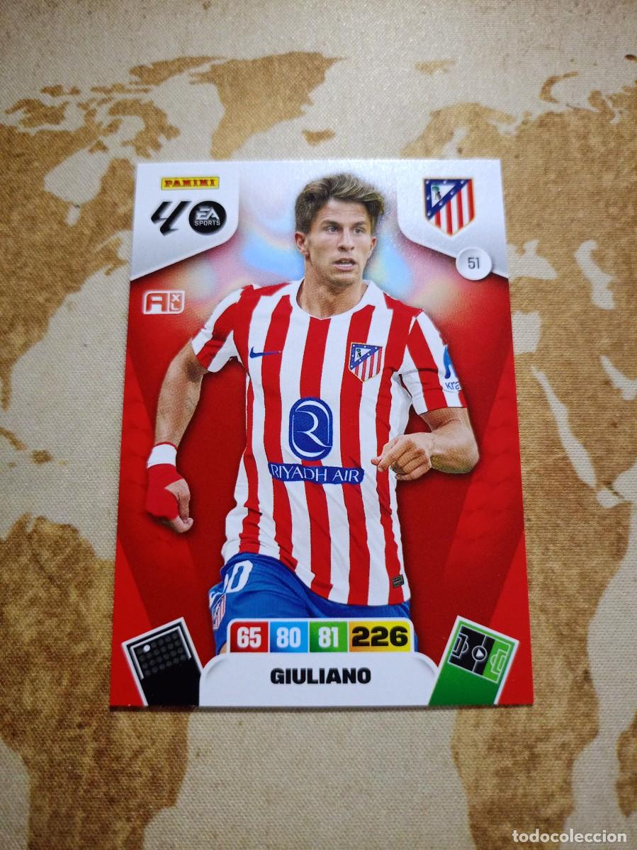Cromos de f&uacute;tbol: Atl&eacute;tico de Madrid 51 GIULIANO Adrenalyn 2025-26