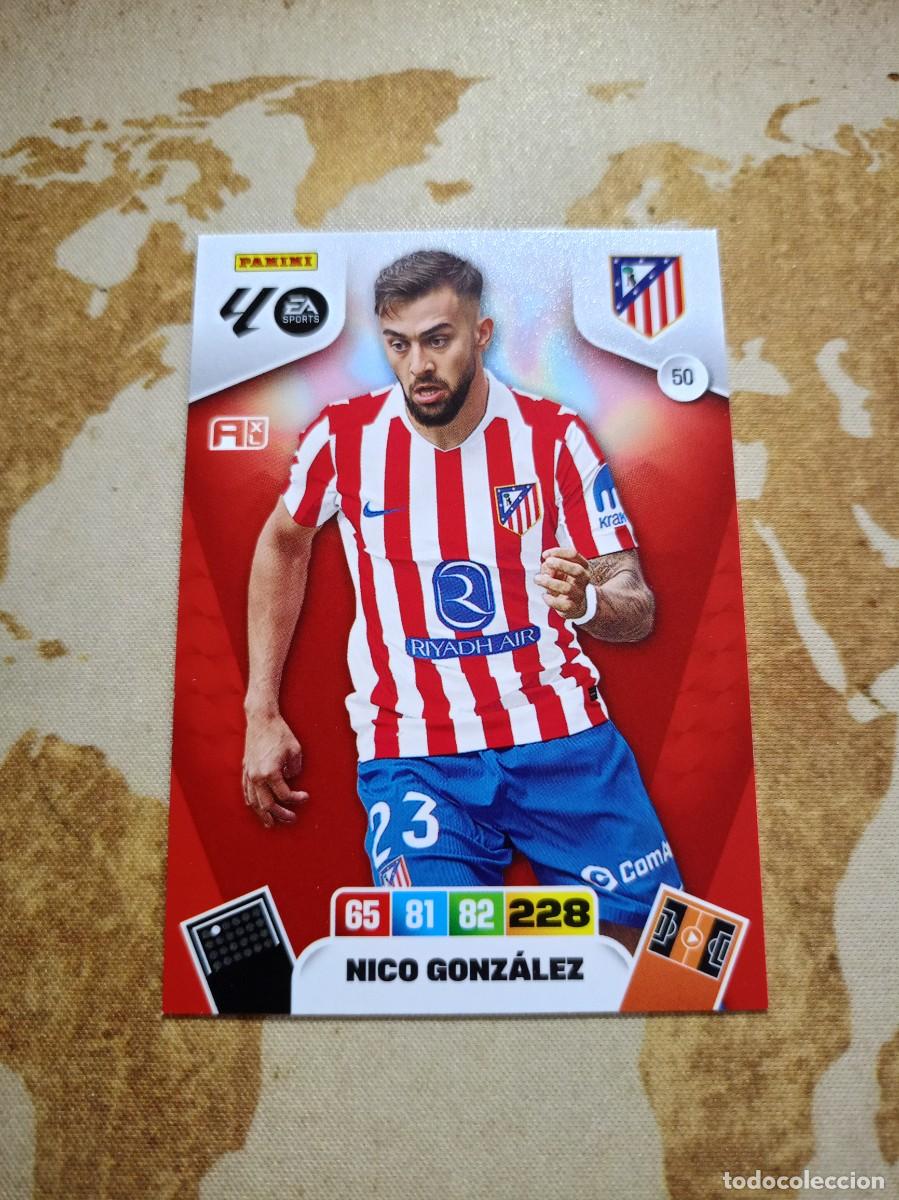 Cromos de f&uacute;tbol: Atl&eacute;tico de Madrid 50 NICO GONZ&Aacute;LEZ Adrenalyn 2025-26
