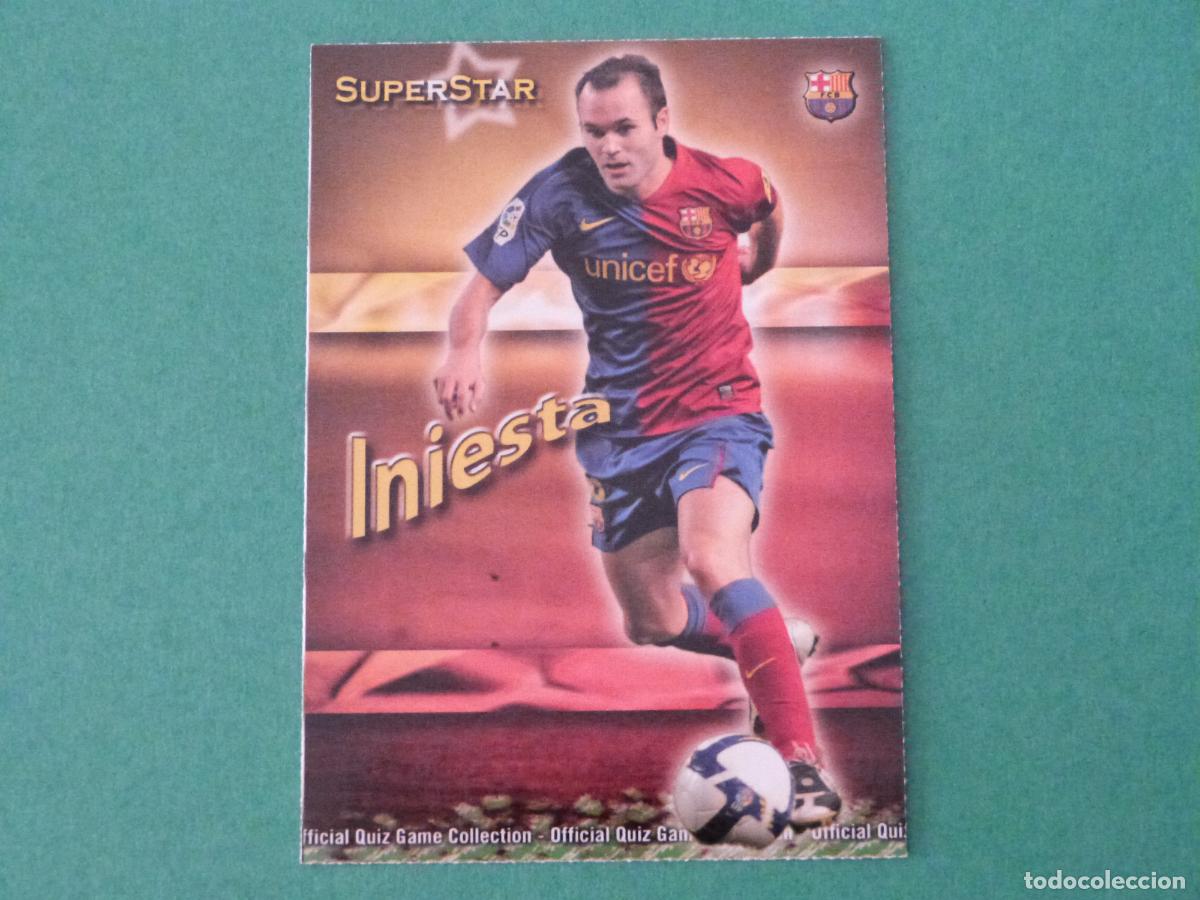 Cromos de f&uacute;tbol: TRADING CARD FUTBOL INIESTA F.C. BARCELONA MATE N&ordm; 25 FICHAS LIGA MUNDICROMO 2009-2010/09-10