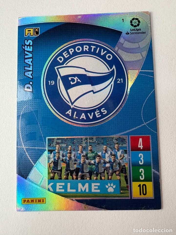 Cromos de f&uacute;tbol: Carta Escudo Alav&eacute;s 1 Adrenalyn 2021-22
