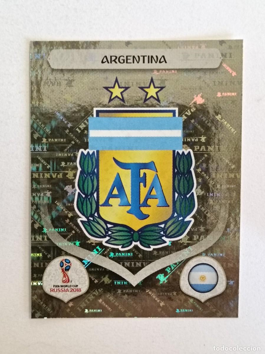 Cromos de f&uacute;tbol: #260 ESCUDO (ARGENTINA) MUNDIAL RUSIA 2018 PANINI VERSION ROSA