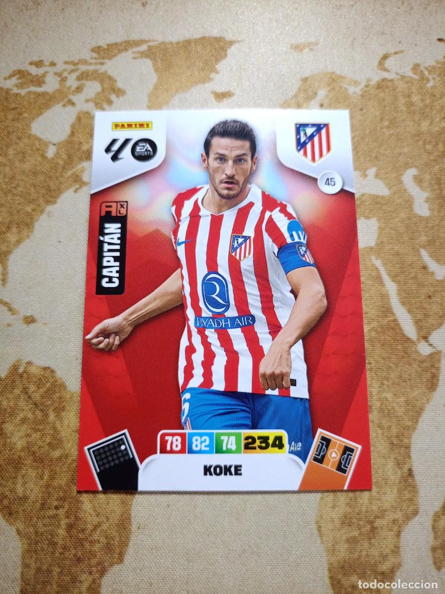 Cromos de f&uacute;tbol: Atl&eacute;tico de Madrid 45 KOKE Adrenalyn 2025-26