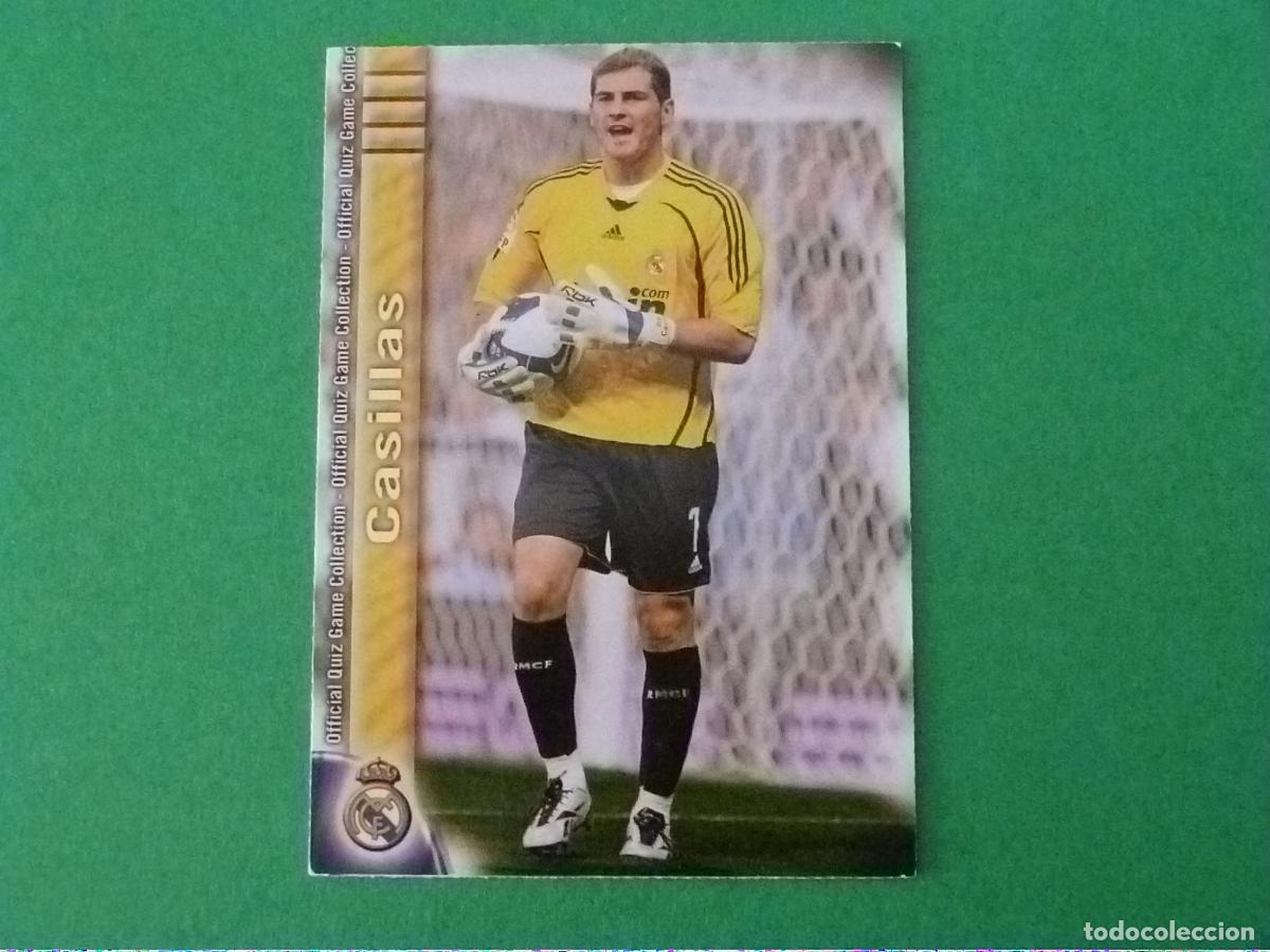 Cromos de f&uacute;tbol: TRADING CARD FUTBOL CASILLAS REAL MADRID C.F. N&ordm; 31 FICHAS LIGA MUNDICROMO 2009-2010/09-10
