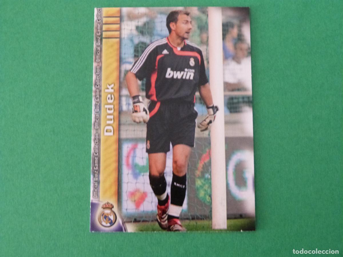 Cromos de f&uacute;tbol: TRADING CARD FUTBOL DUDEK REAL MADRID C.F. N&ordm; 32 FICHAS LIGA MUNDICROMO 2009-2010/09-10